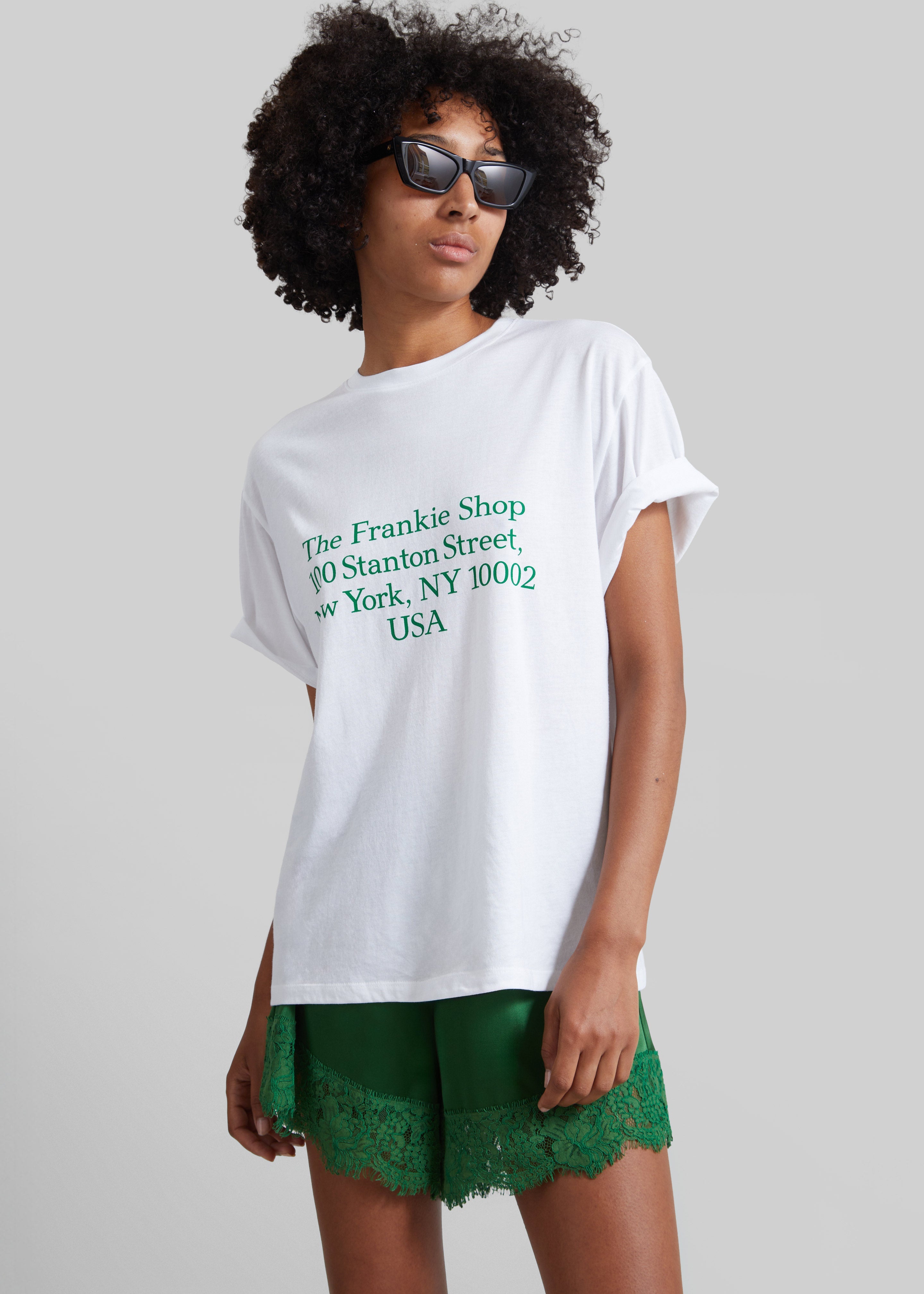 Albesa Satin Lace Trim Shorts - Kelly Green