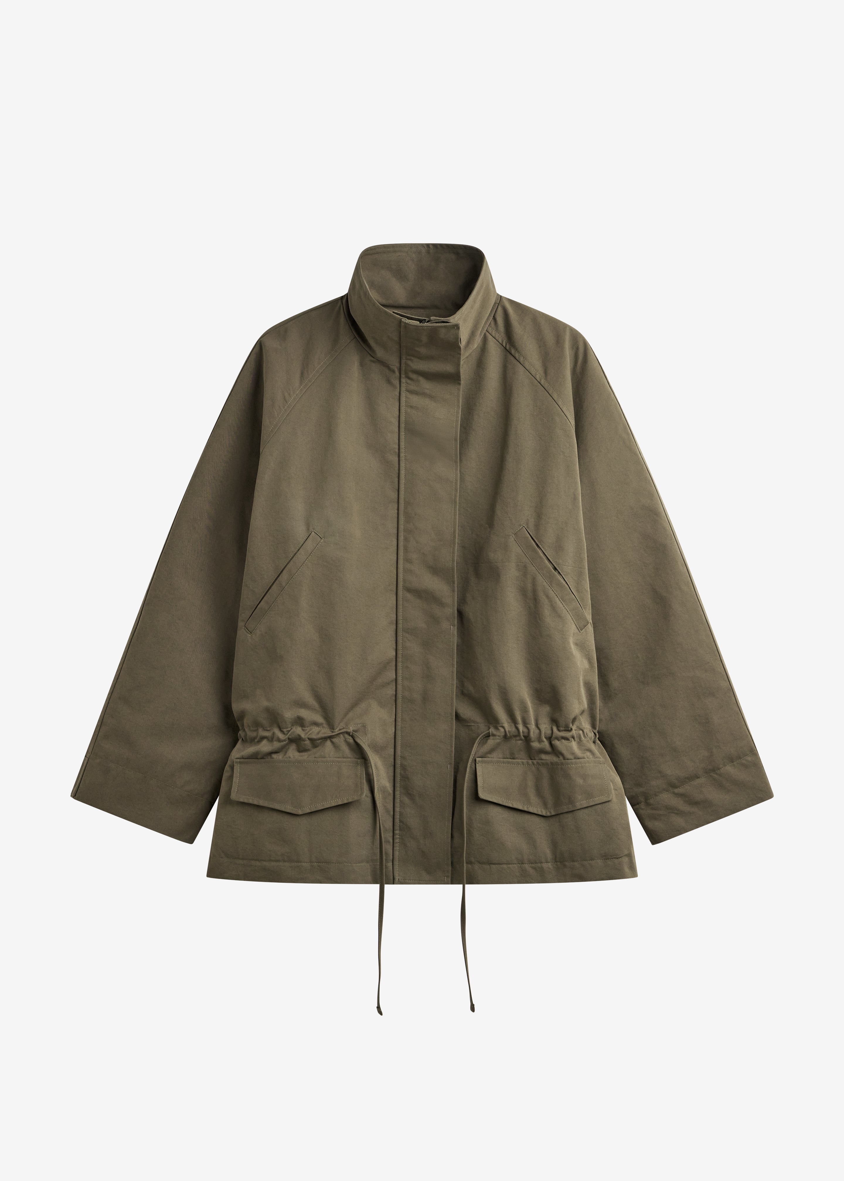 Alesie Drawstring Jacket - Olive Brown