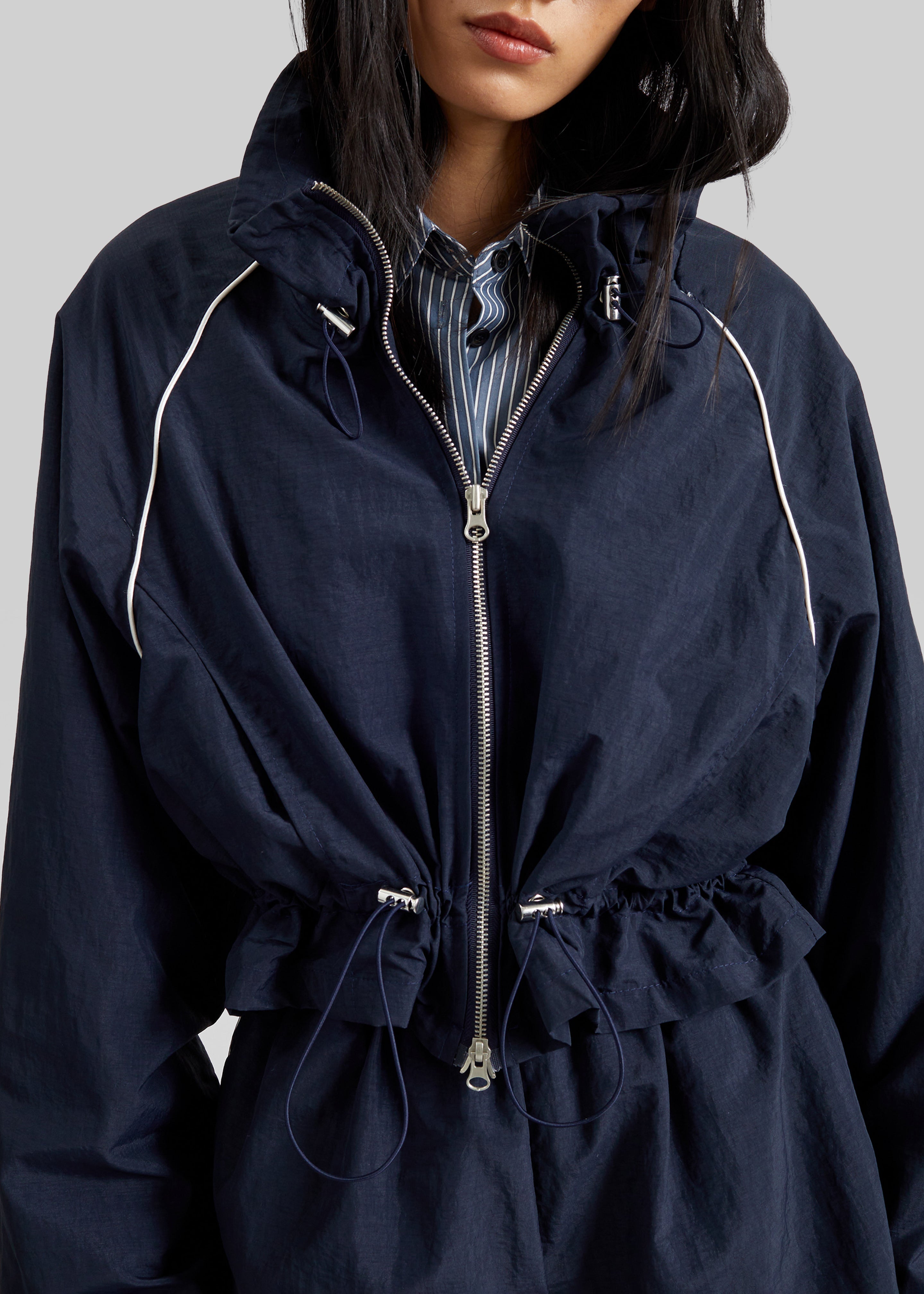 Arizona Drawstring Track Jacket - Navy