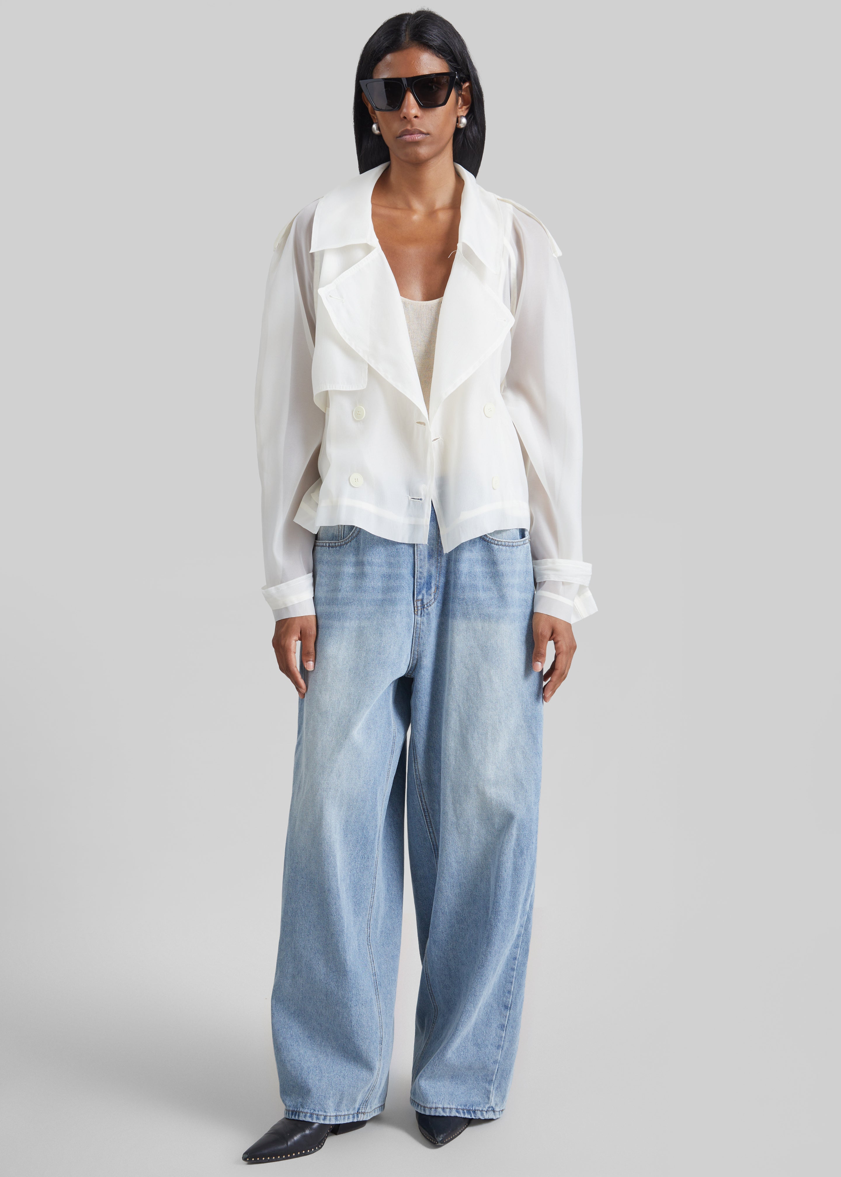 Asola Sheer Short Trench - Ivory