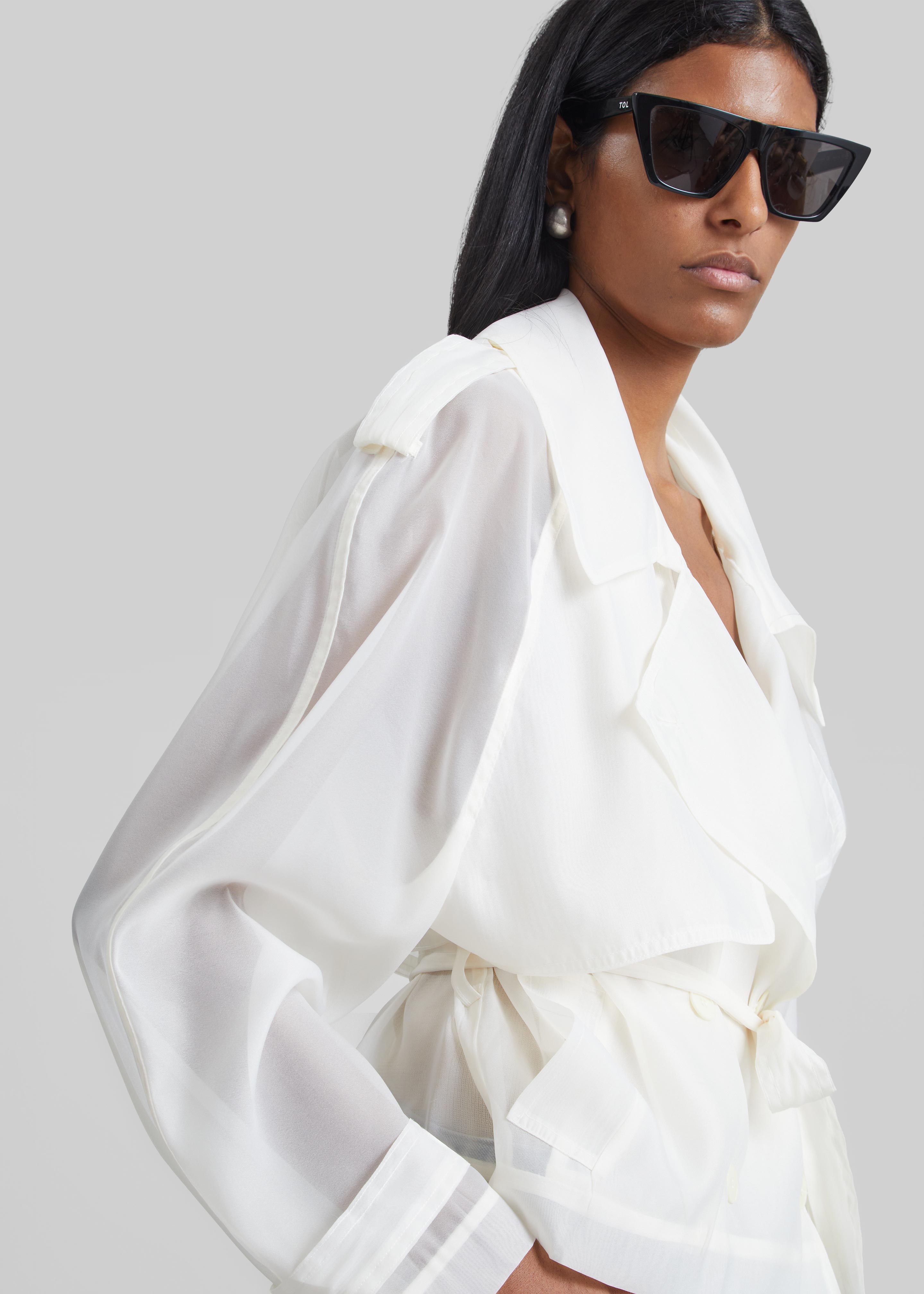 Asola Sheer Short Trench - Ivory