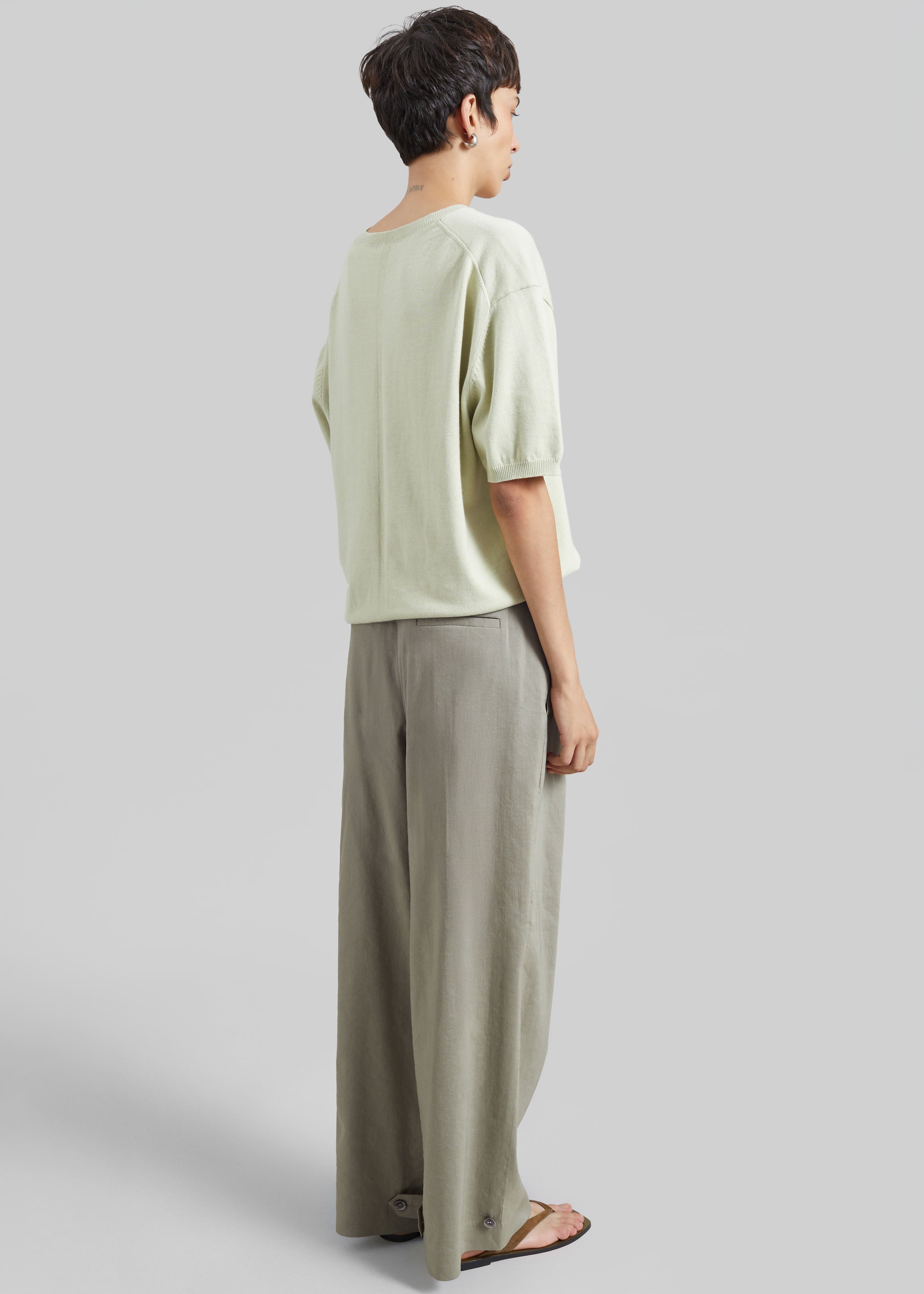 Auray Pleated Trousers - Olive