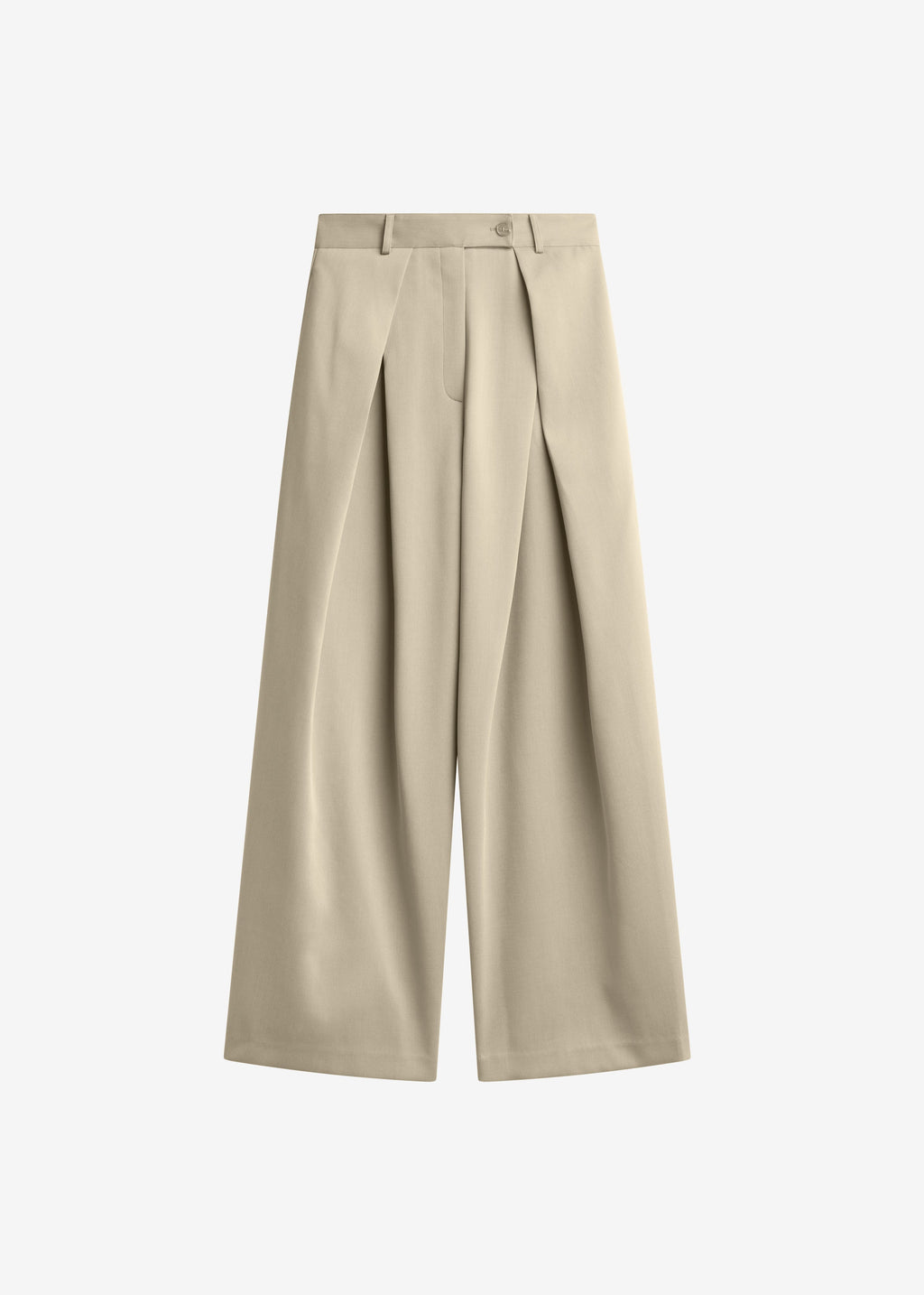 Avray Pleated Trousers - Beige