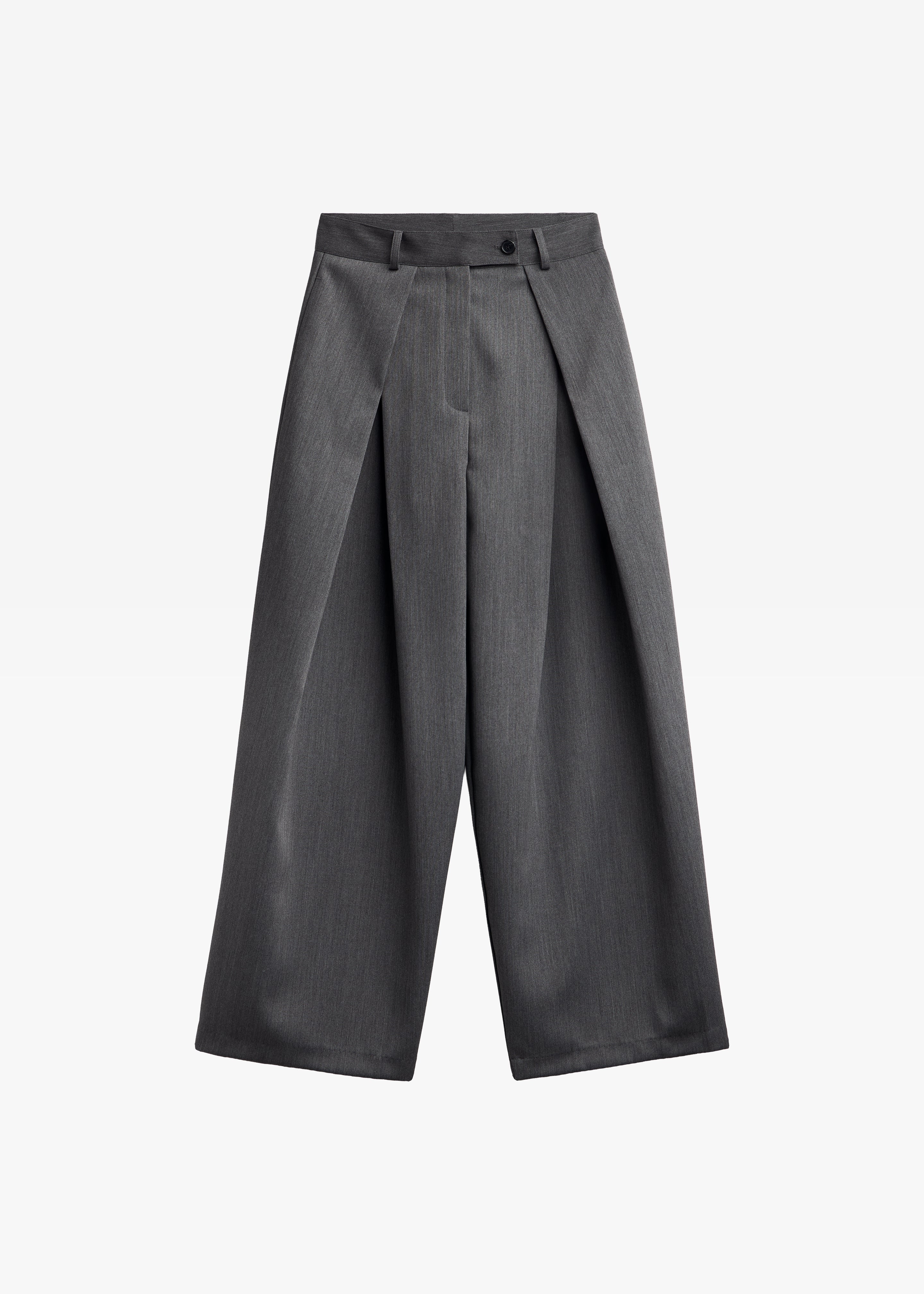 Avray Pleated Trousers - Grey