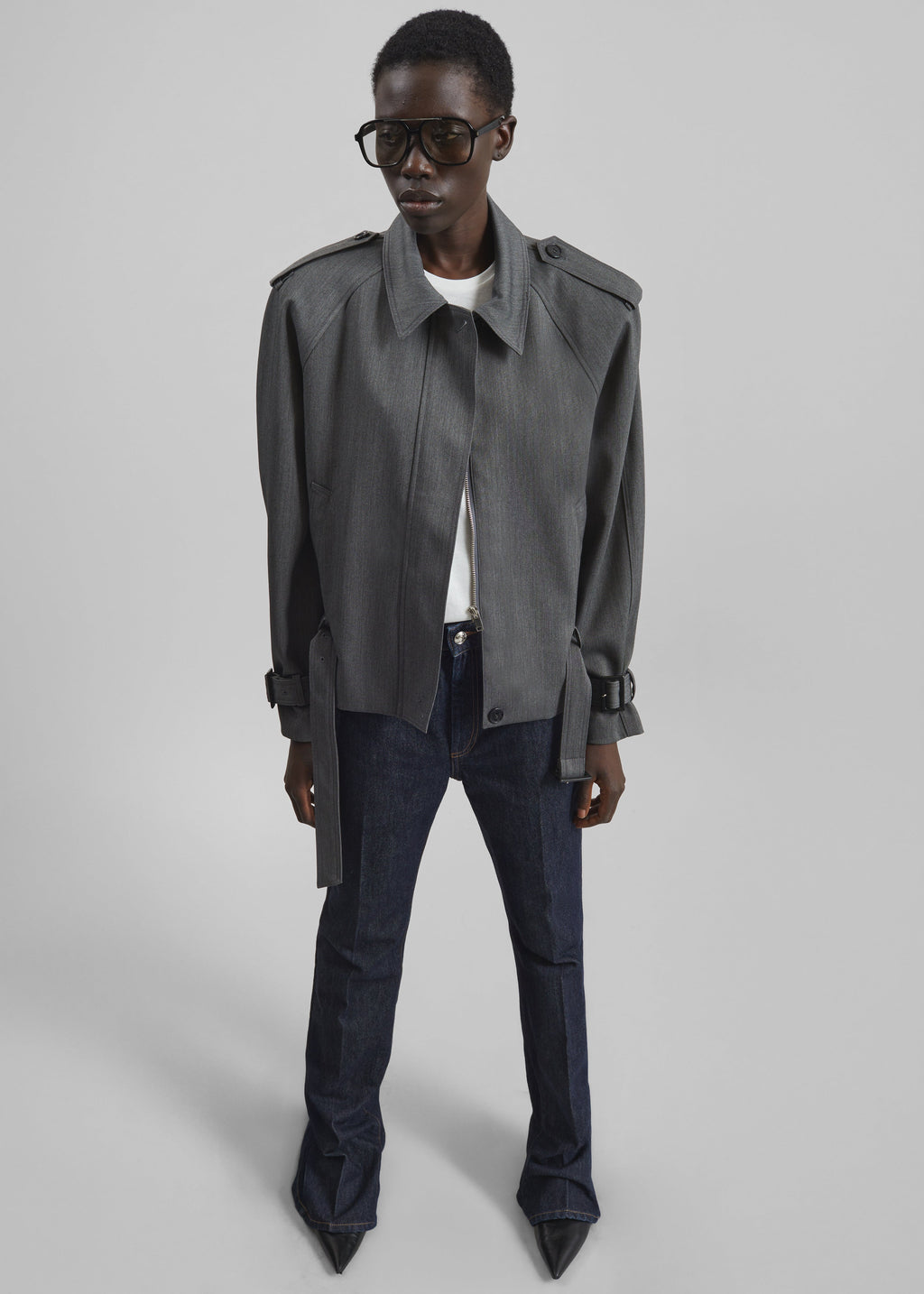 Avray Short Trench - Grey