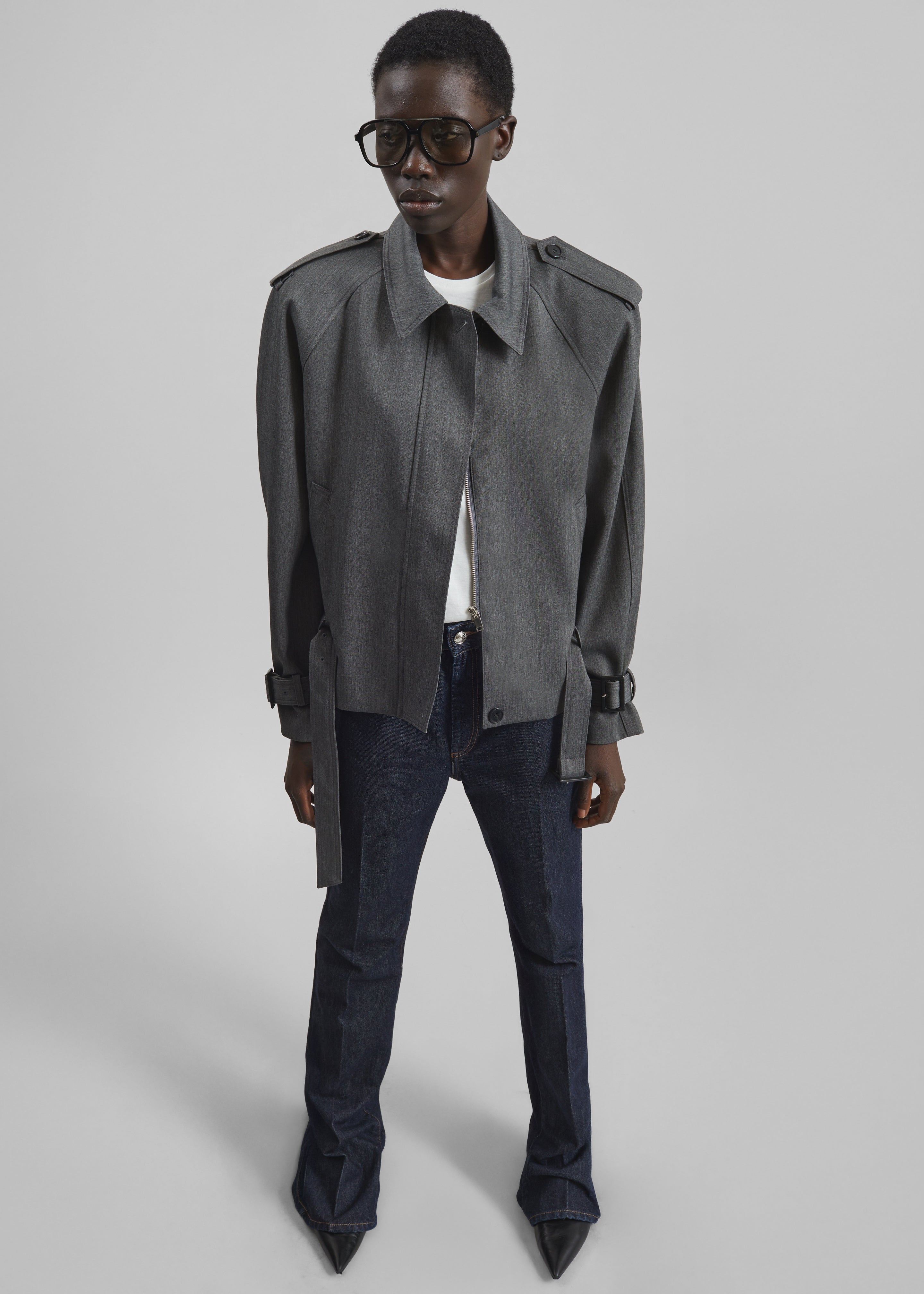 Avray Short Trench - Grey