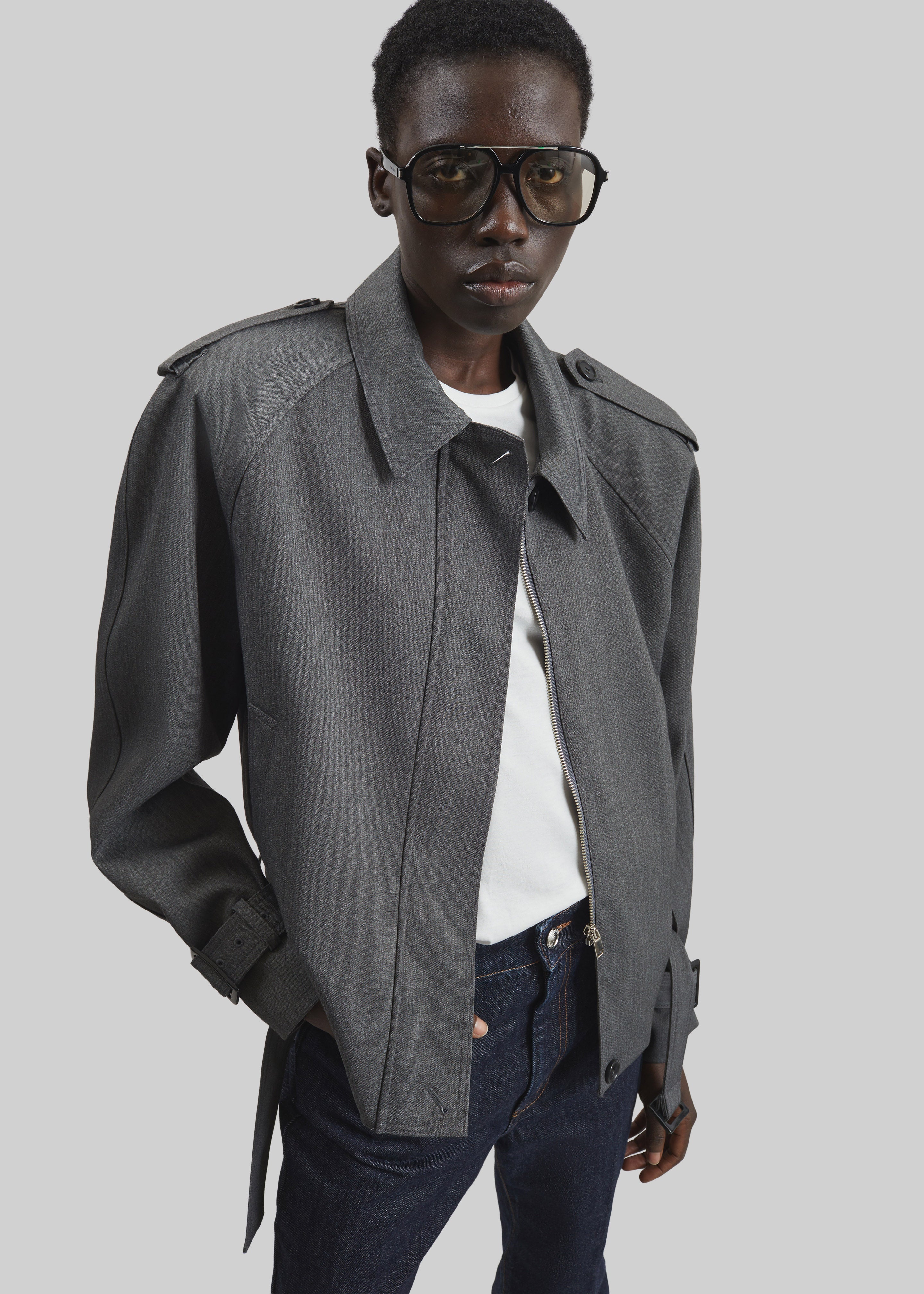 Avray Short Trench - Grey