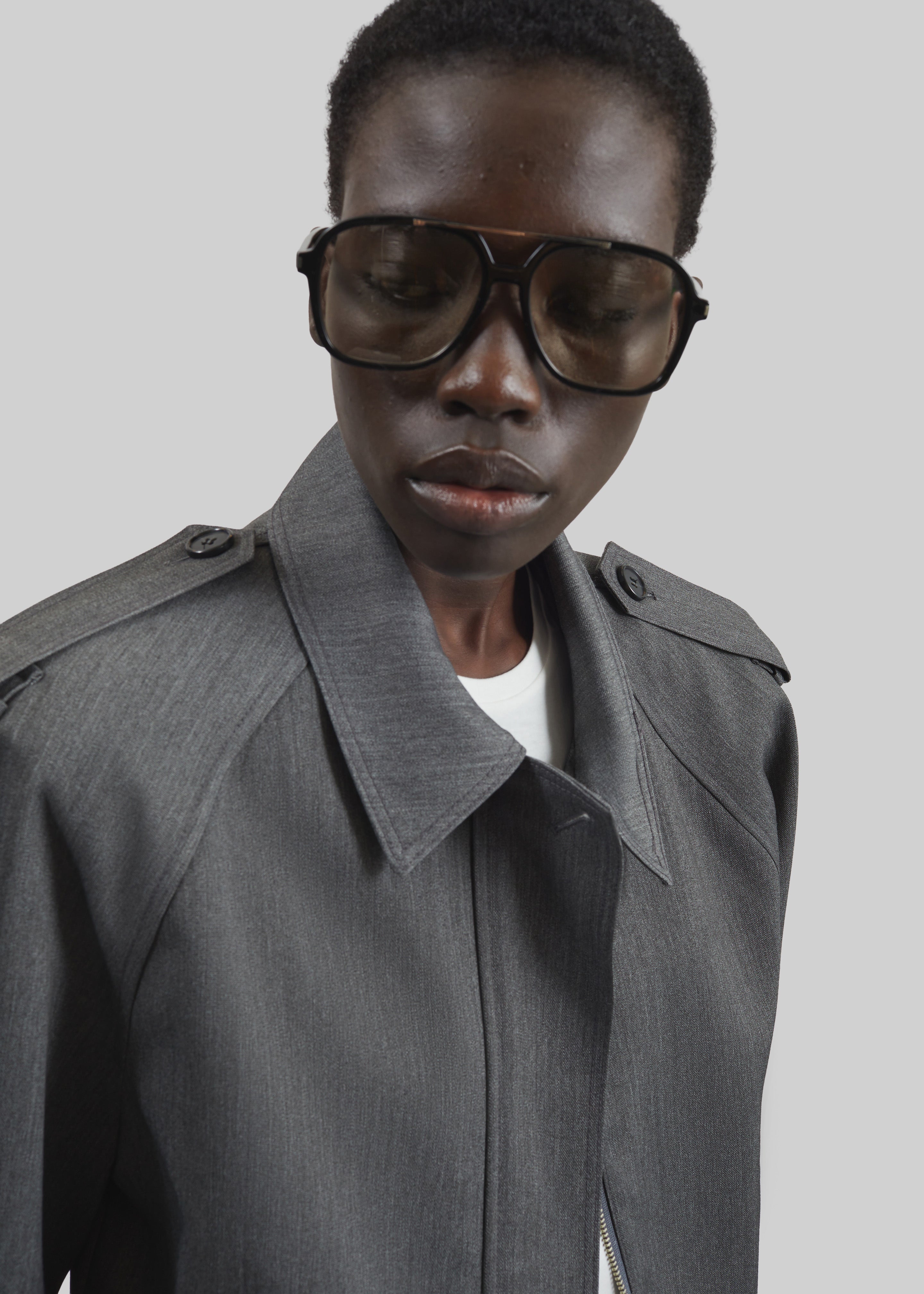 Avray Short Trench - Grey