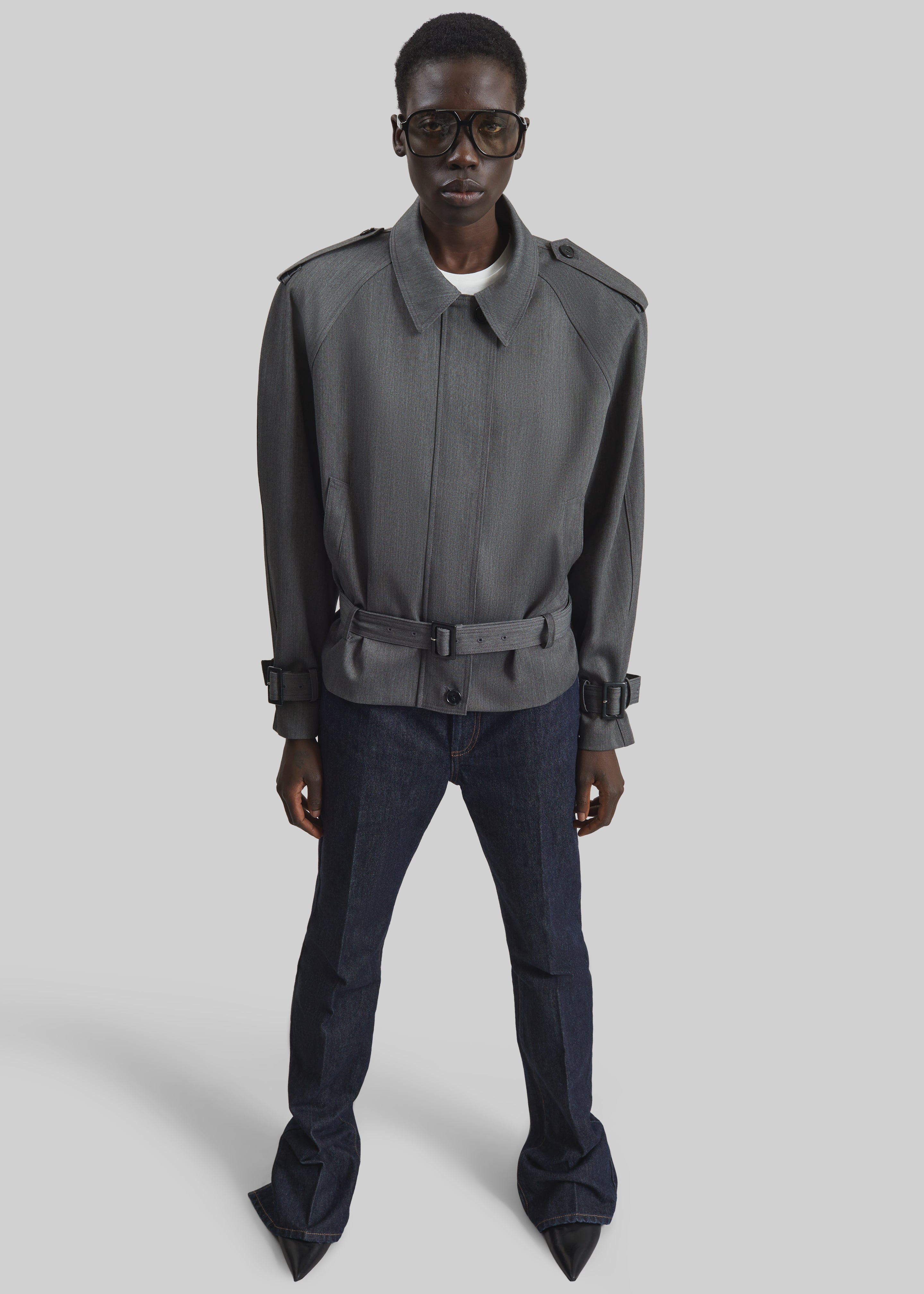 Avray Short Trench - Grey