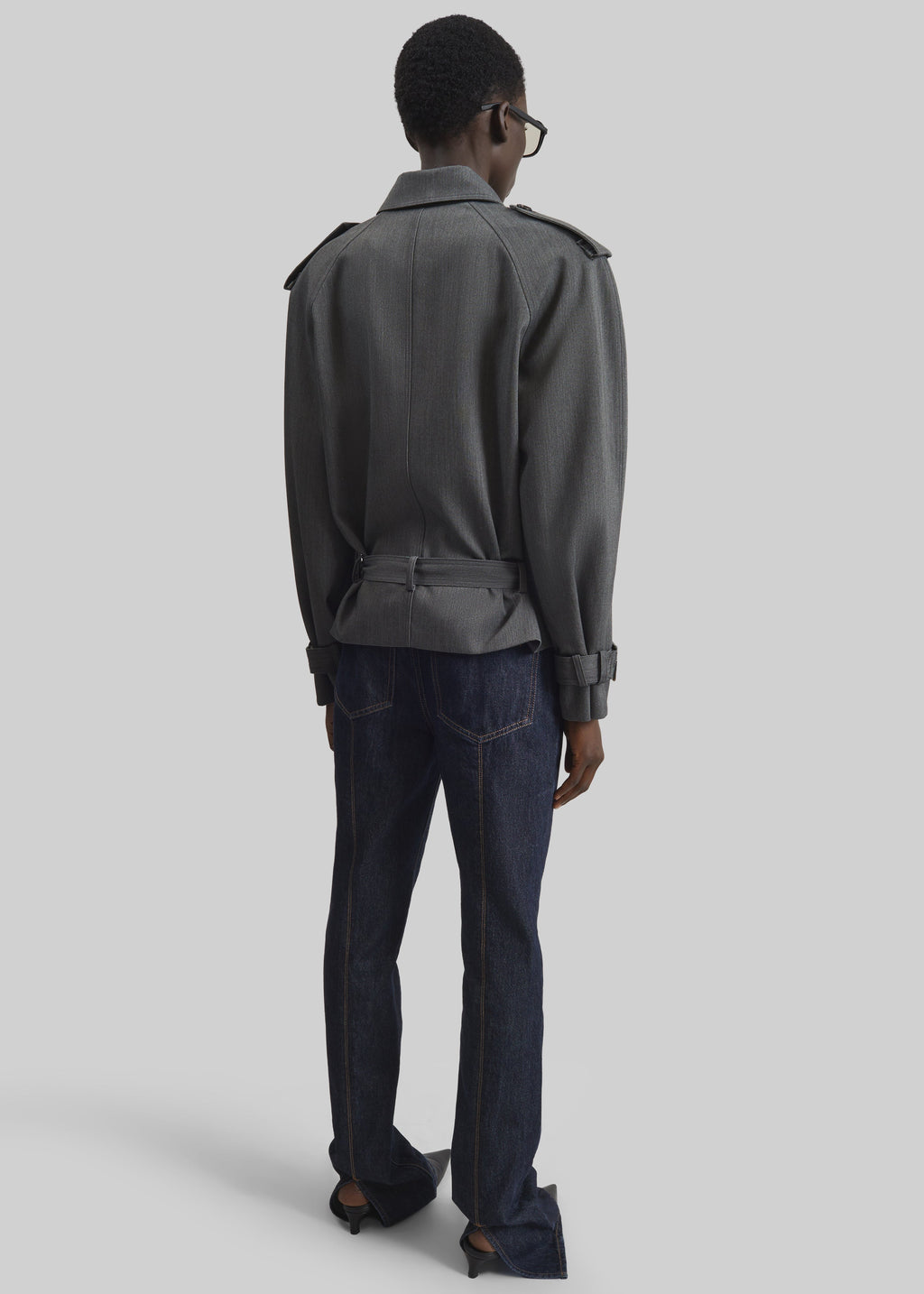Avray Short Trench - Grey