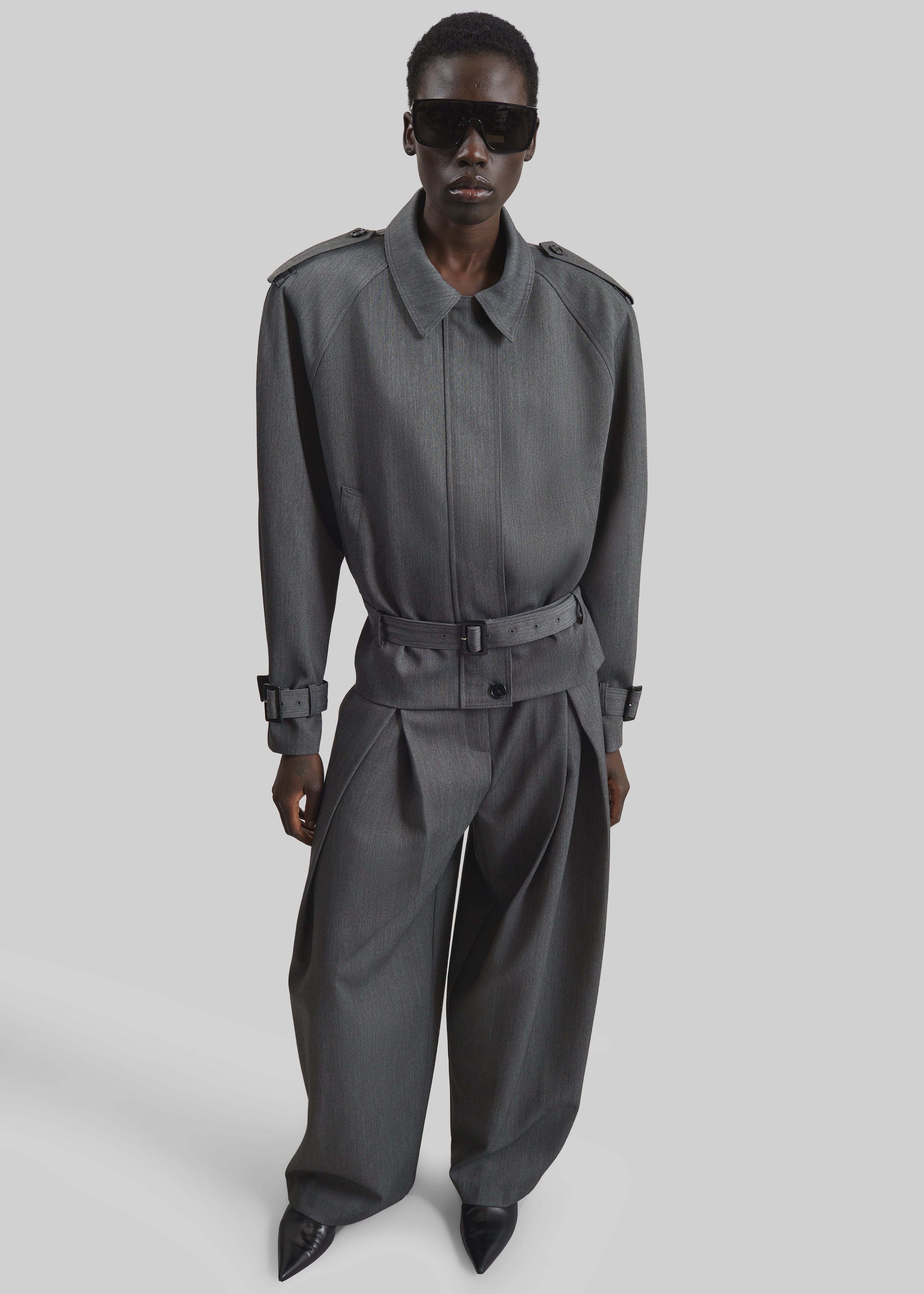 Avray Short Trench - Grey