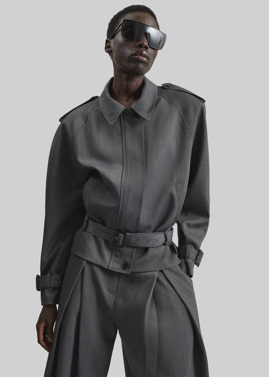 Avray Short Trench - Grey