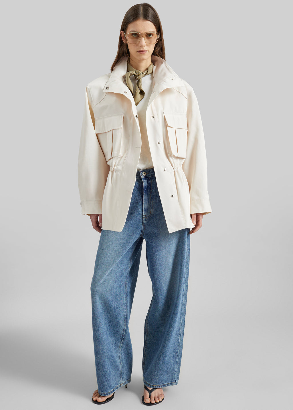 Bailly Padded Utility Jacket - Cream