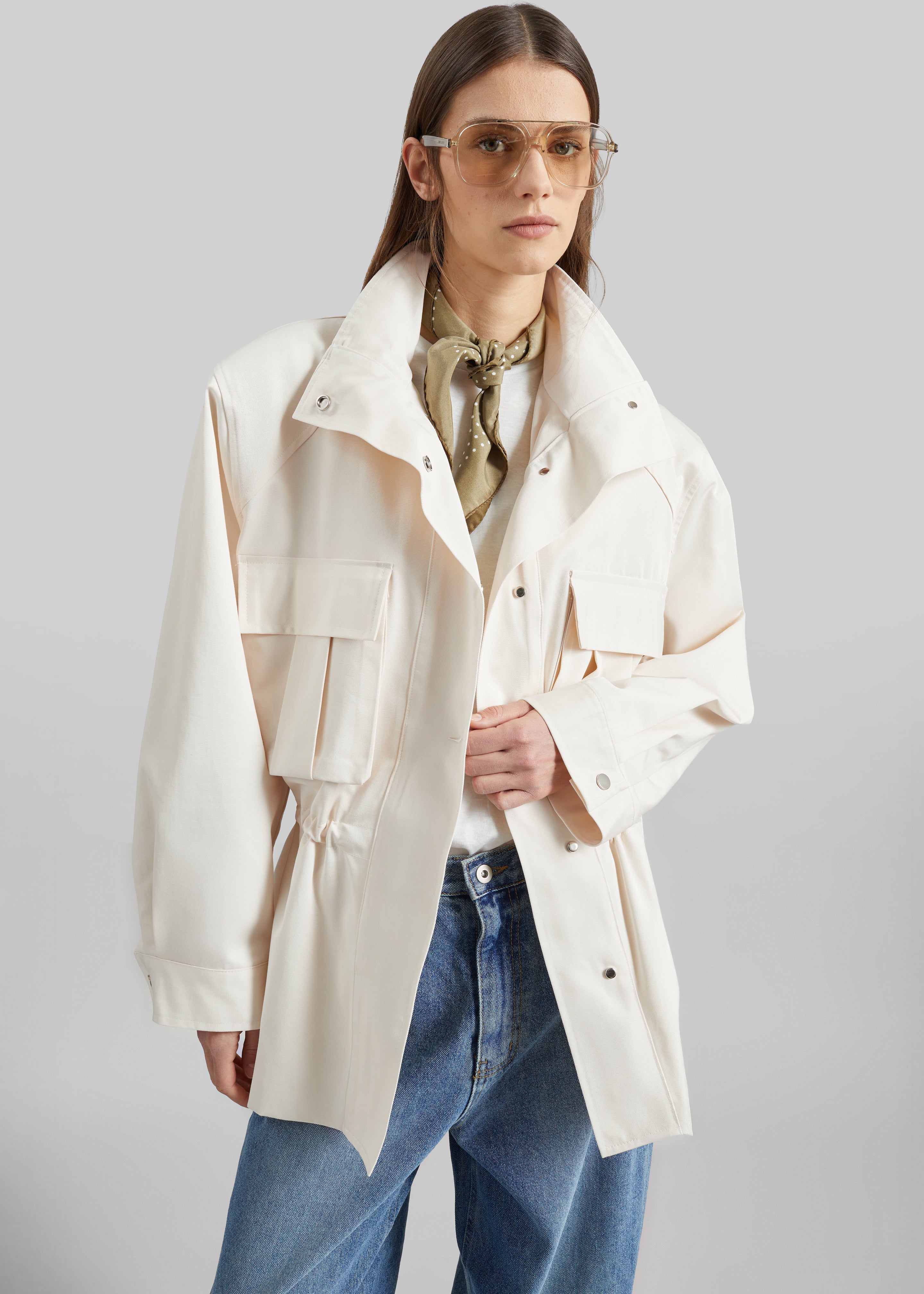 Bailly Padded Utility Jacket - Cream