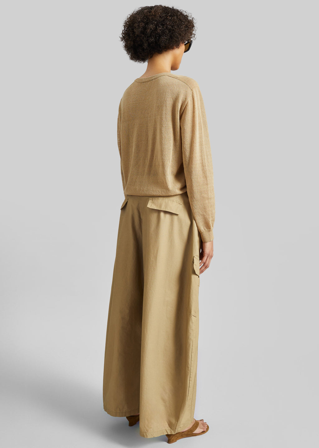 Baixa Barrel Cargo Pants - Beige