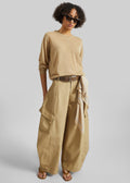 Baixa Barrel Cargo Pants - Beige