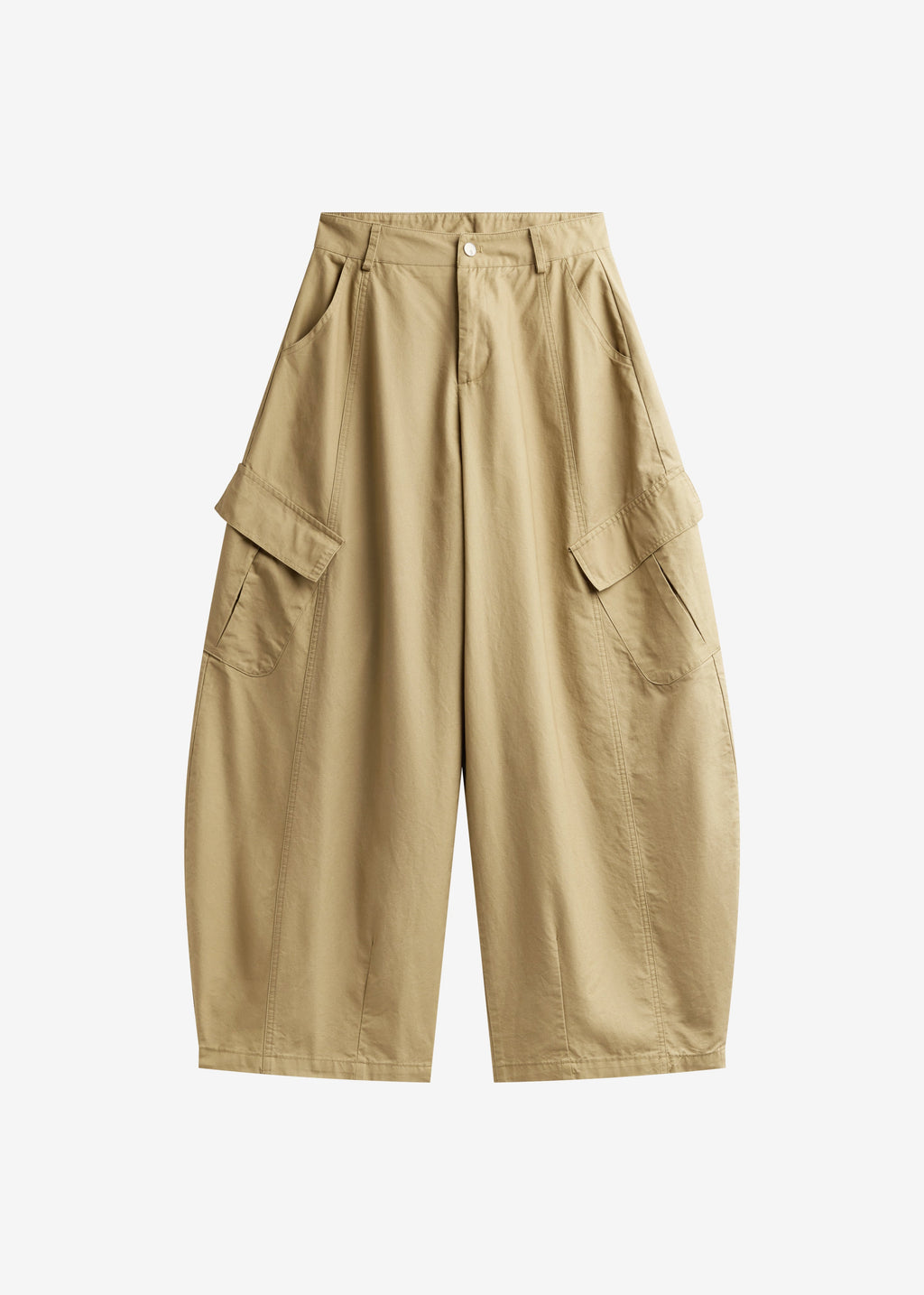 Baixa Barrel Cargo Pants - Beige