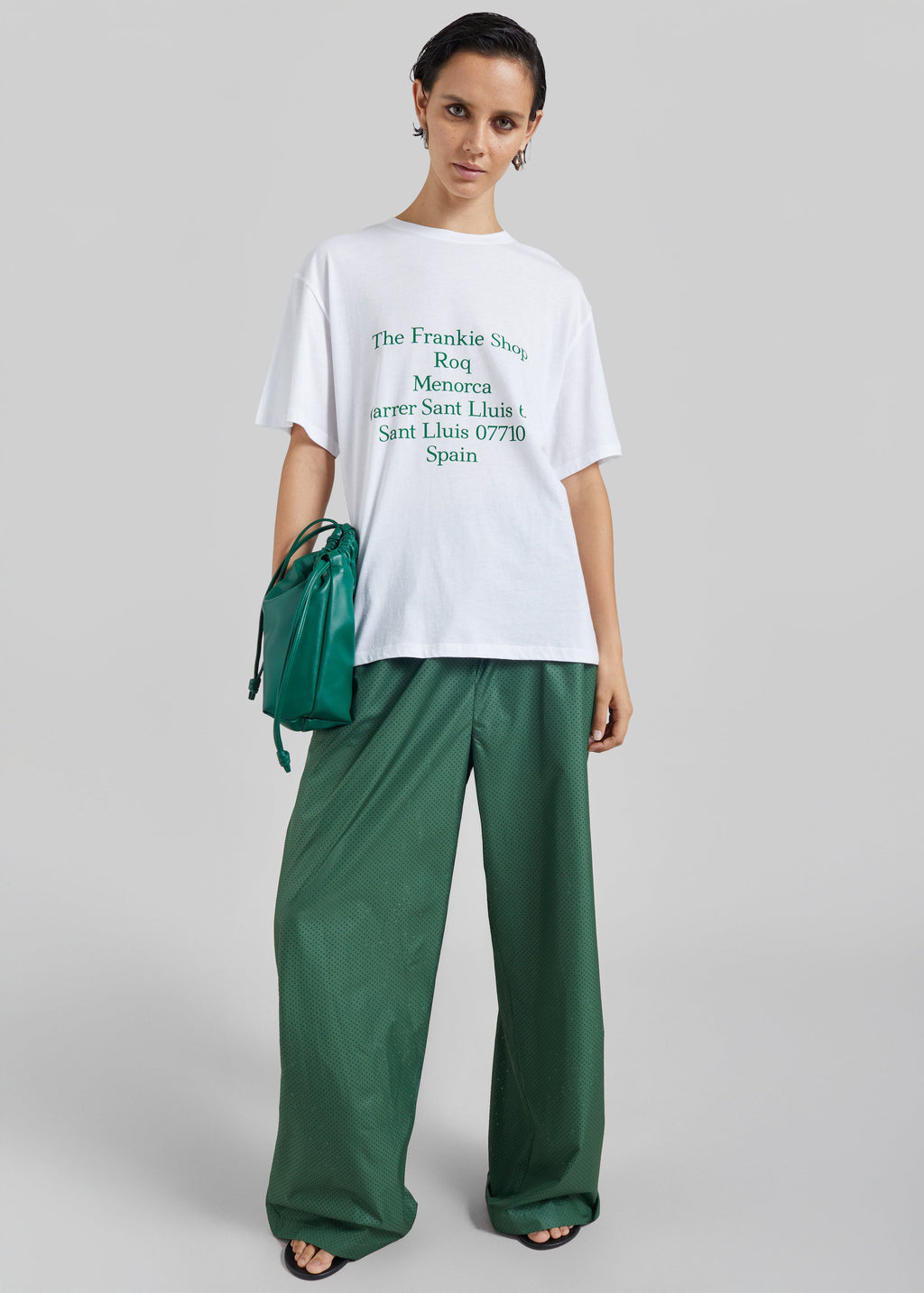 Baxter Perforated Track Pants - Hunter Green