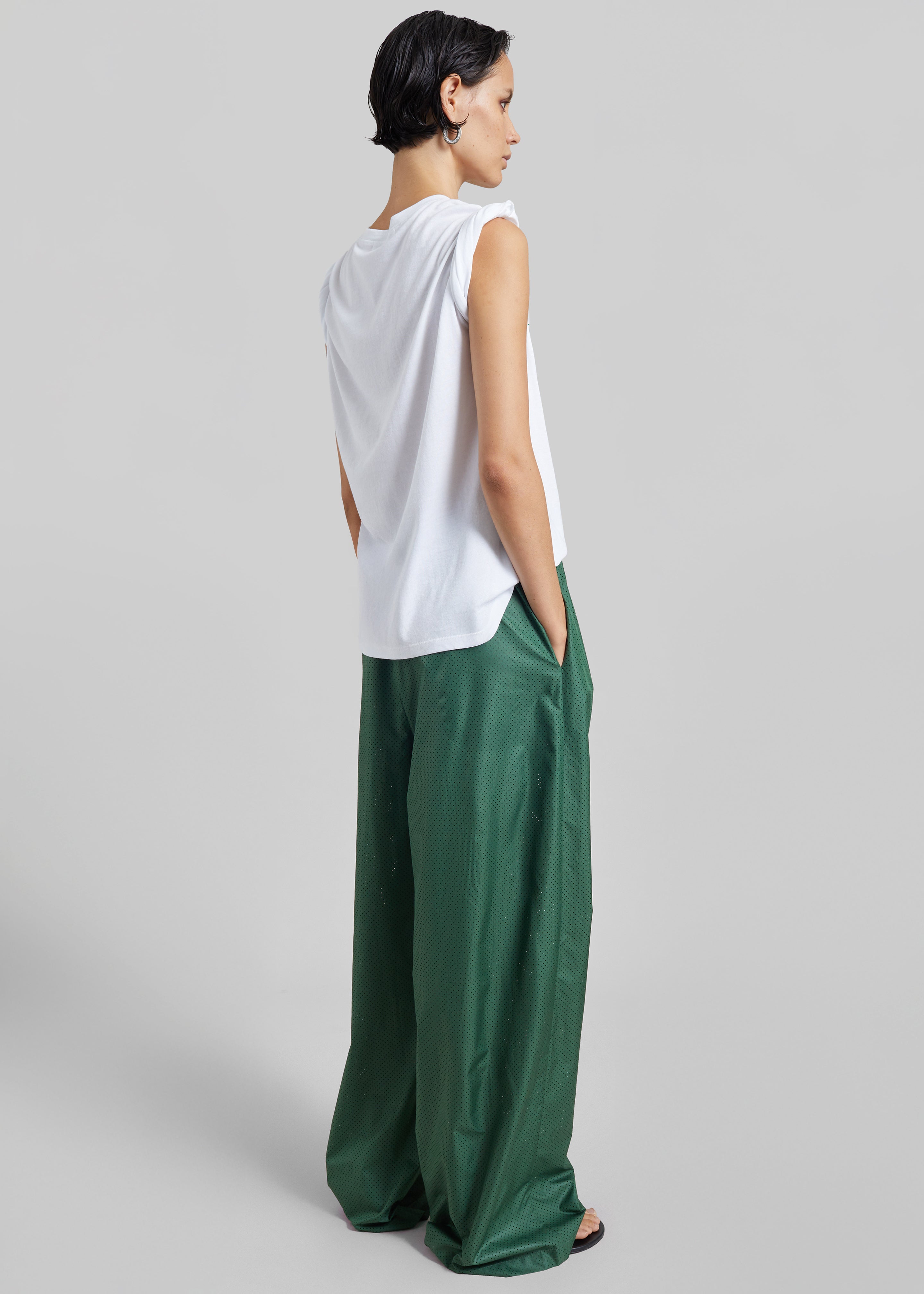 Baxter Perforated Track Pants - Hunter Green