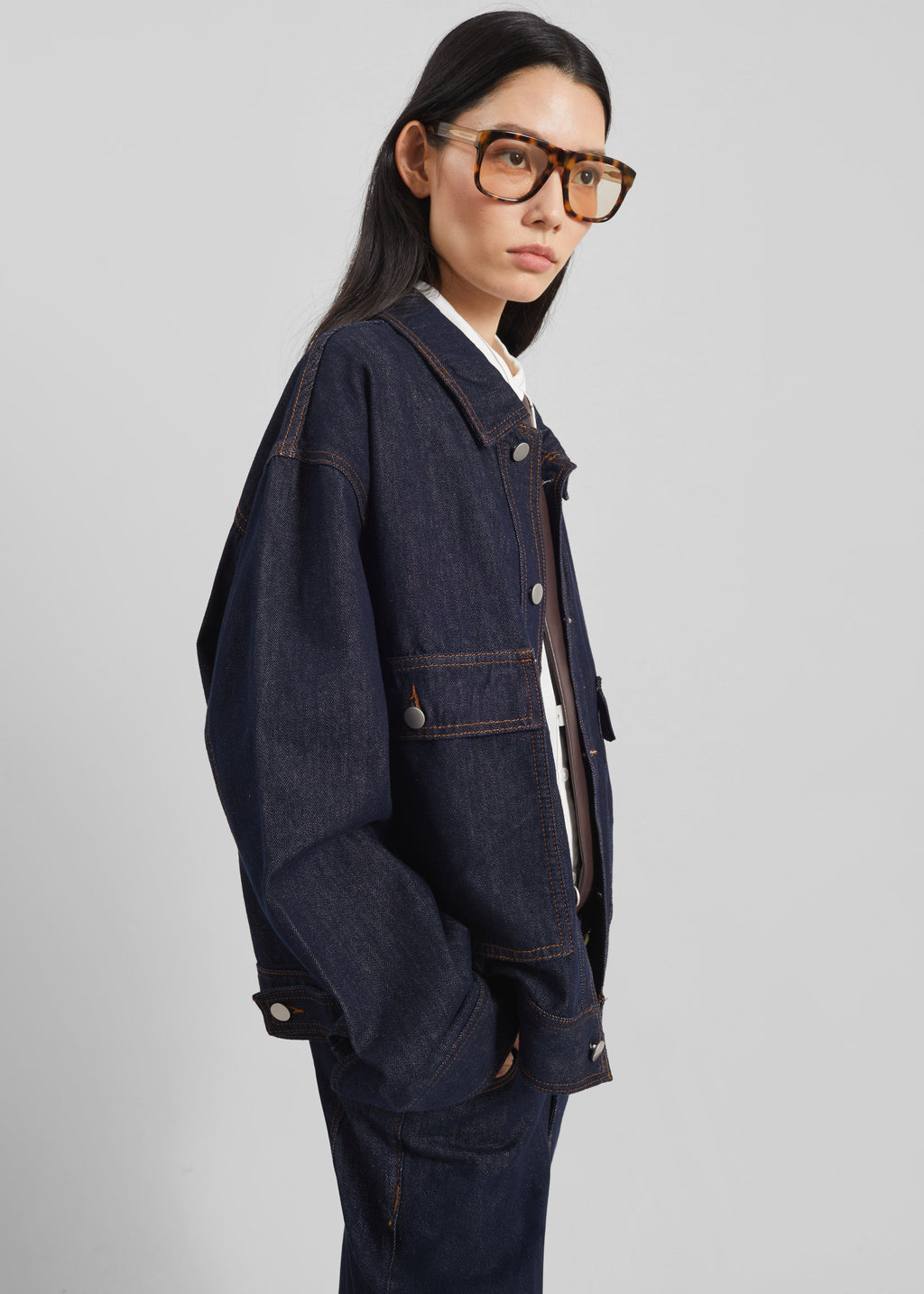 Belden Boxy Denim Jacket - Dark Wash