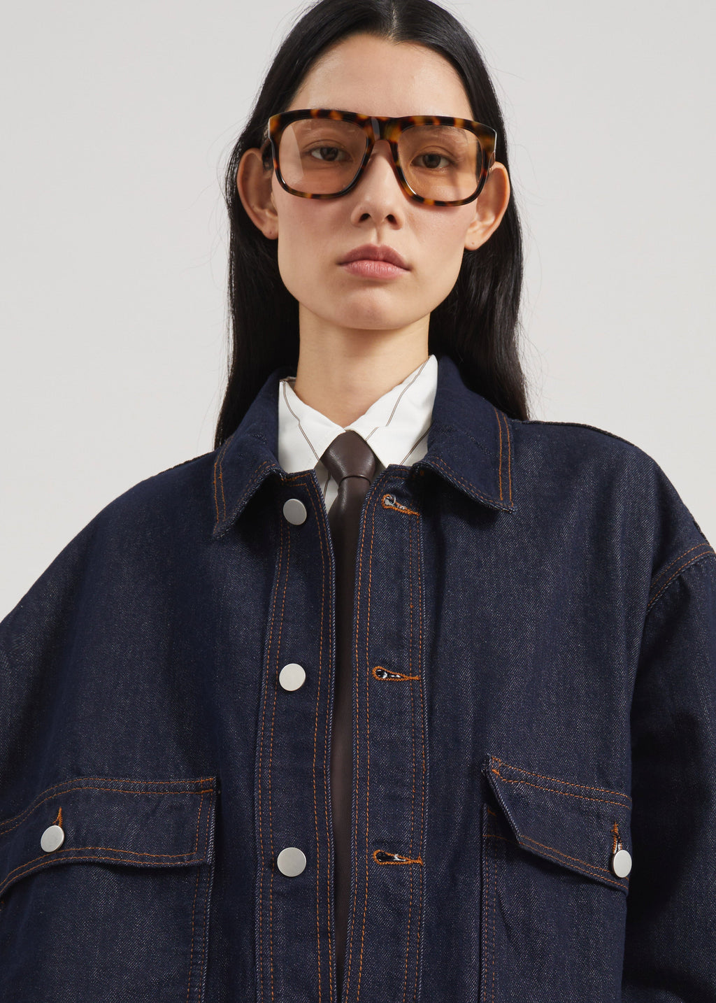 Belden Boxy Denim Jacket - Dark Wash