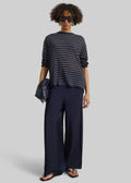 Bevza Wide Leg Culottes - Dark Ink Navy
