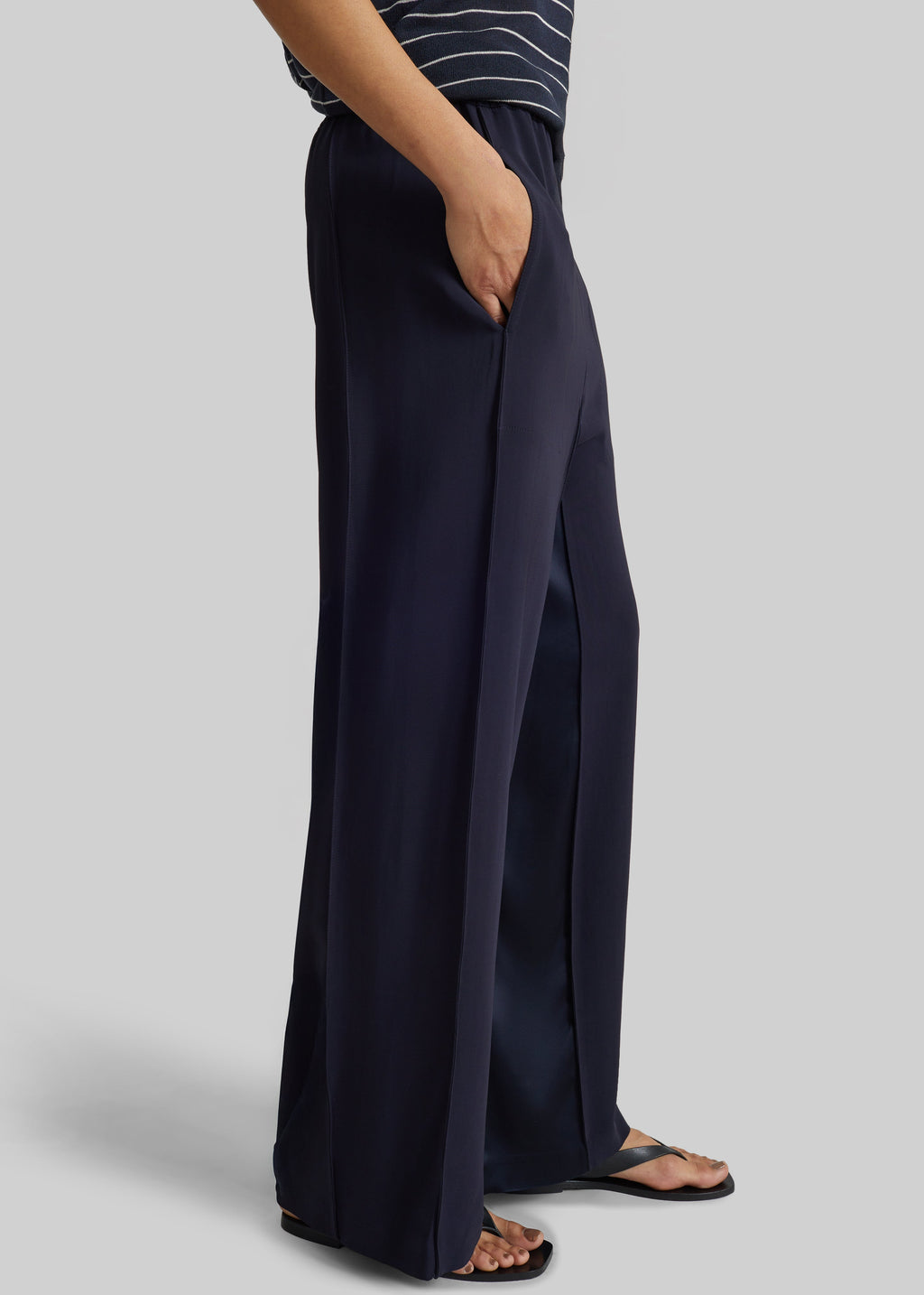 Bevza Wide Leg Culottes - Dark Ink Navy