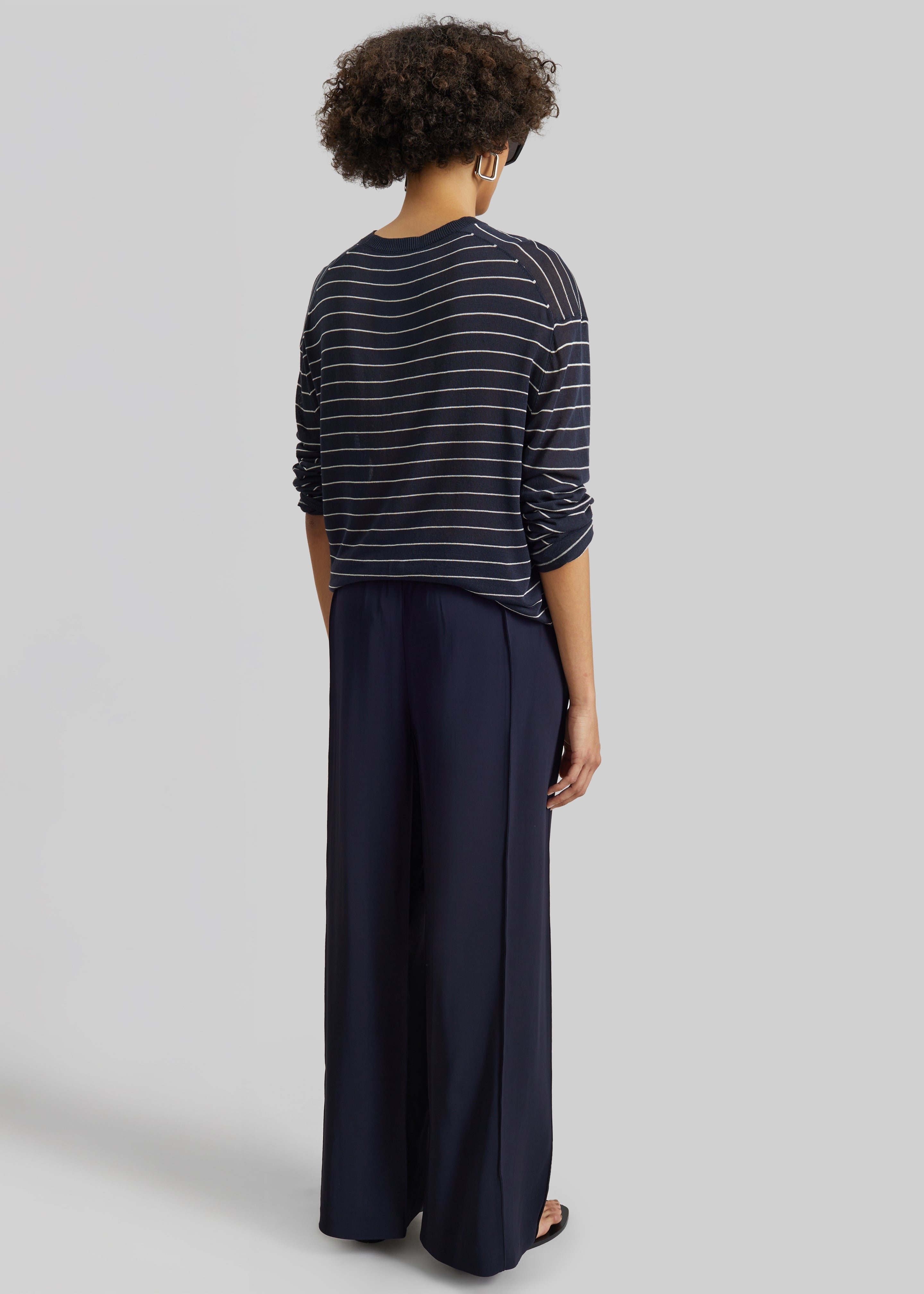 Bevza Wide Leg Culottes - Dark Ink Navy
