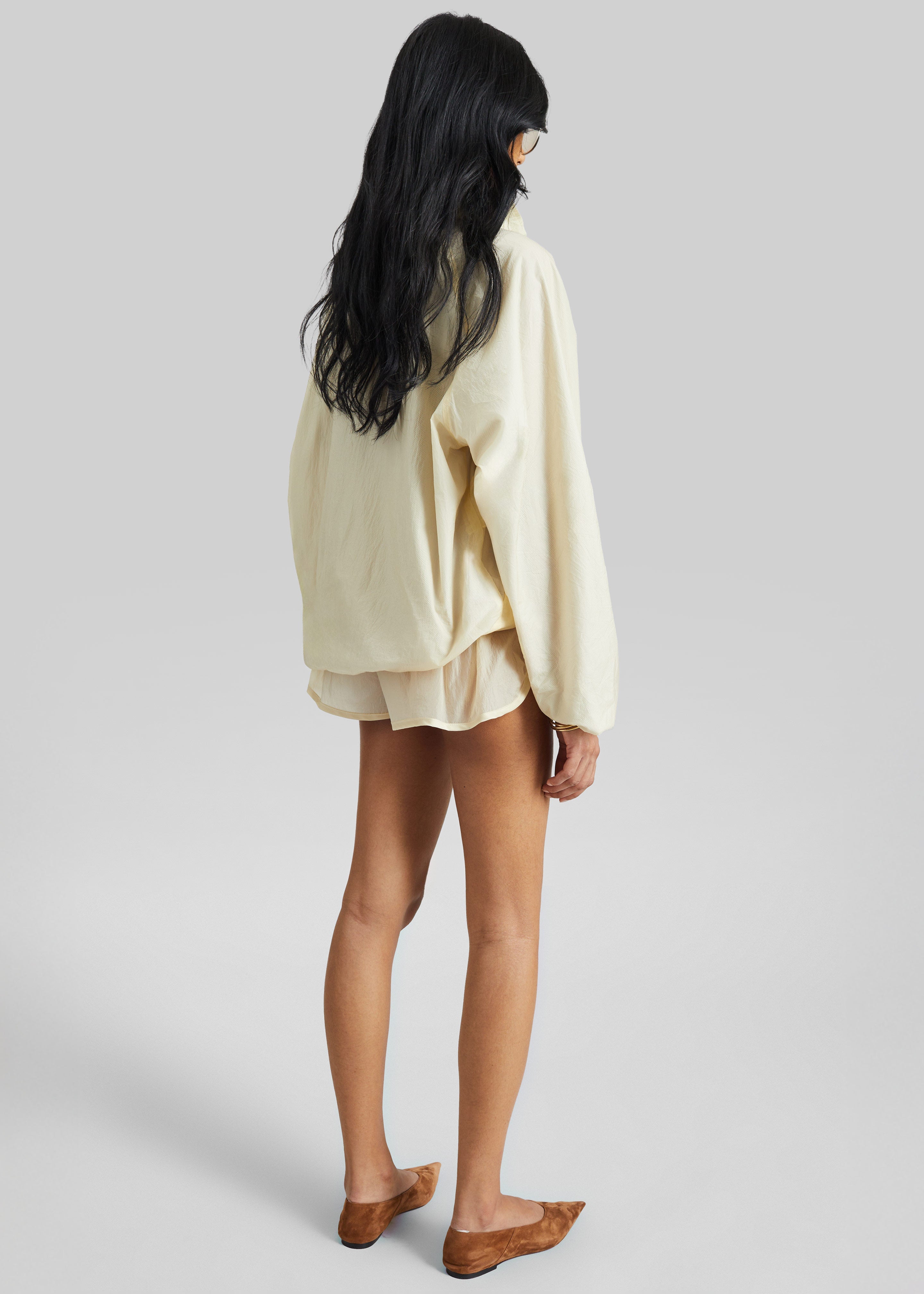 Bicos Sheer Track Jacket - Pale Yellow