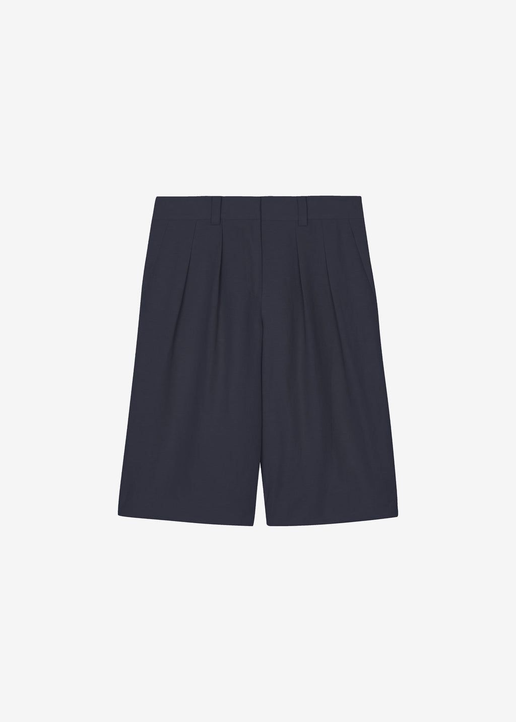 Bilbao Pleated Bermuda Shorts - Navy