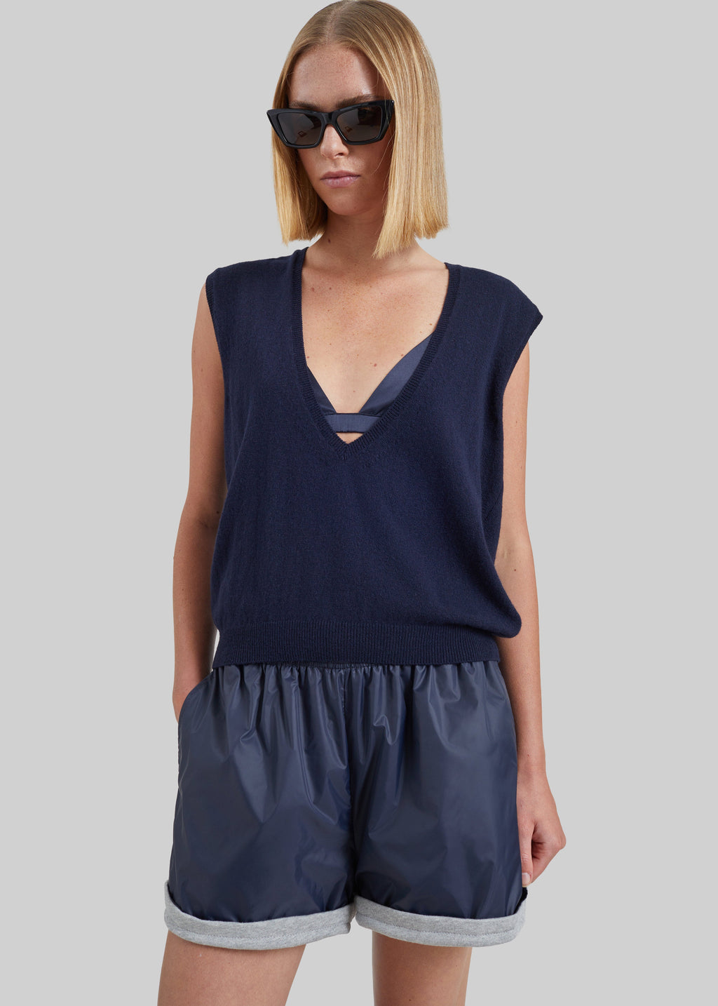 Blera Reversible Shorts - Navy/Grey