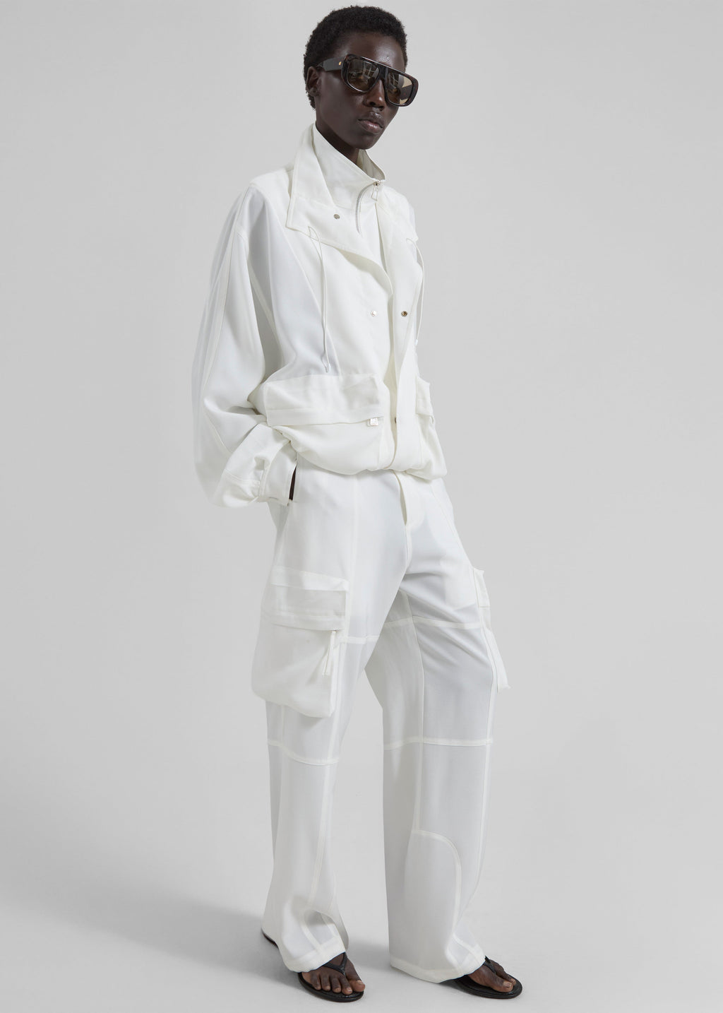 Breya Fluid Jacket - White