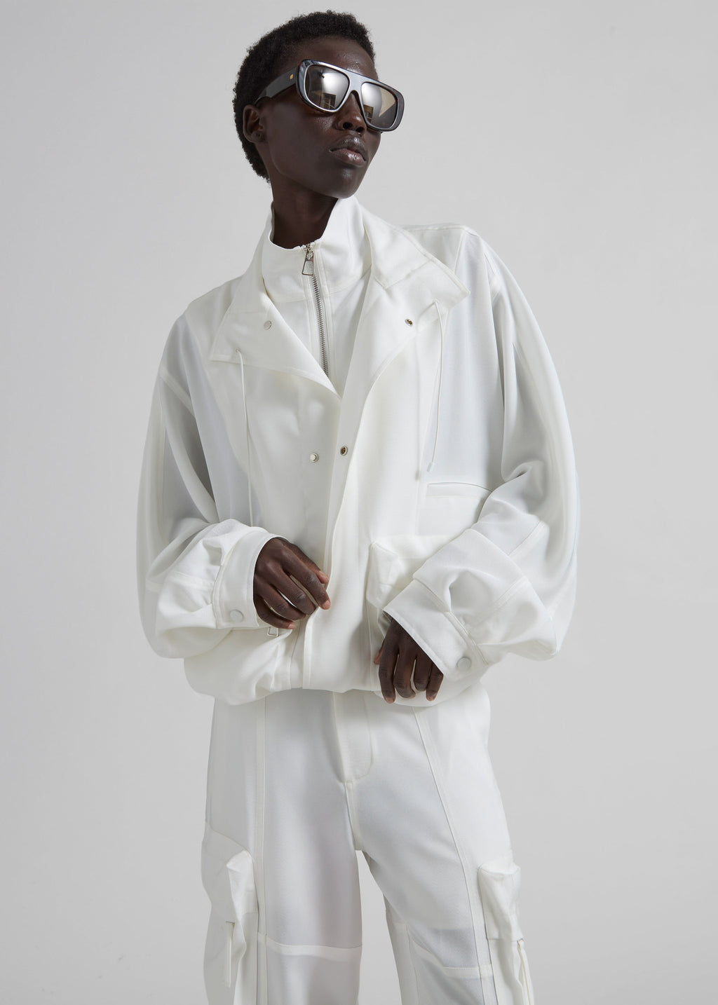 Breya Fluid Jacket - White