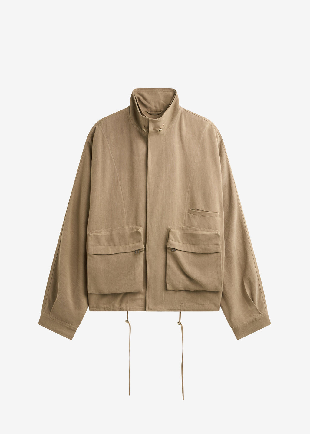 Breya Linen Fluid Jacket - Camel