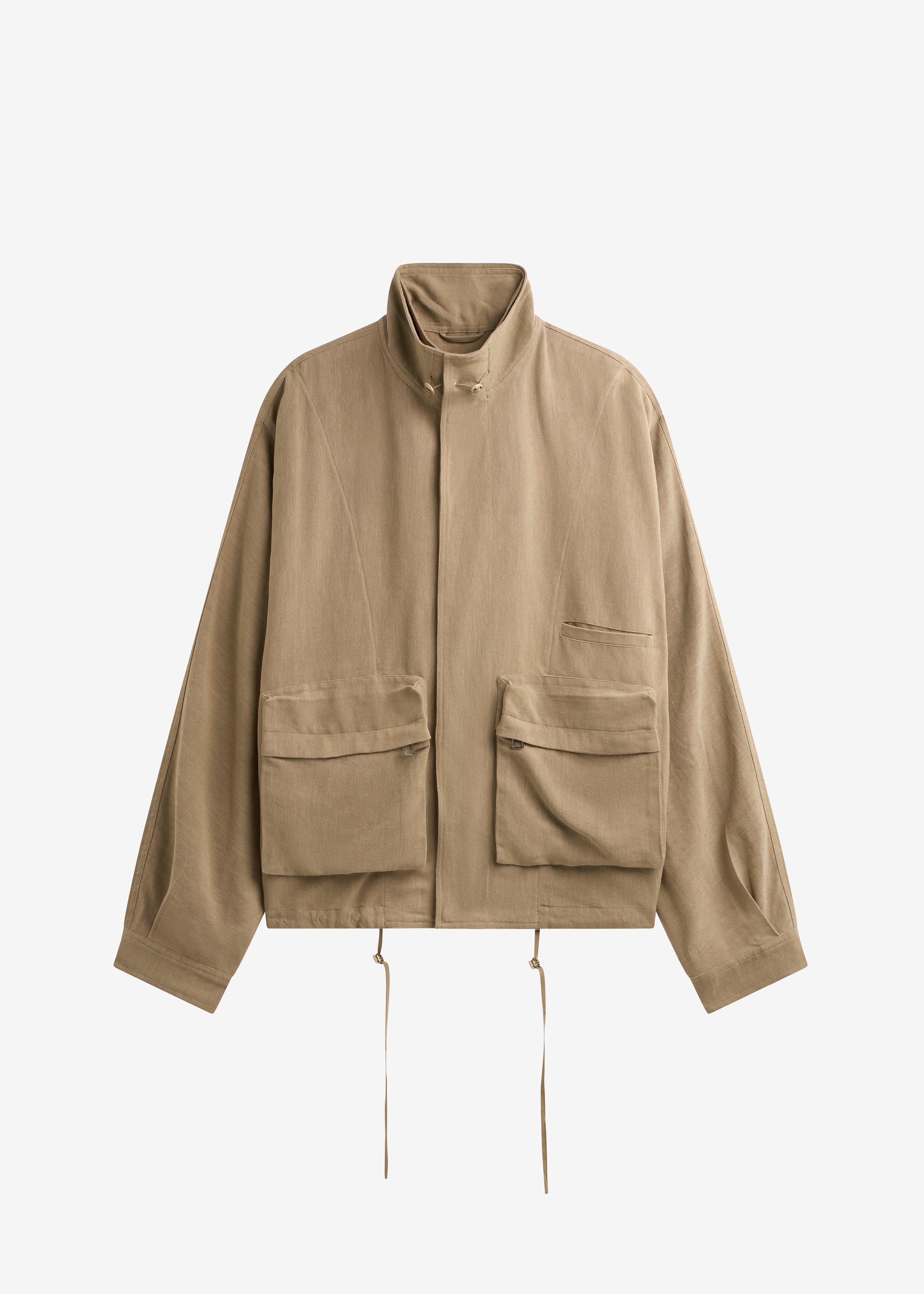 Breya Linen Fluid Jacket - Camel