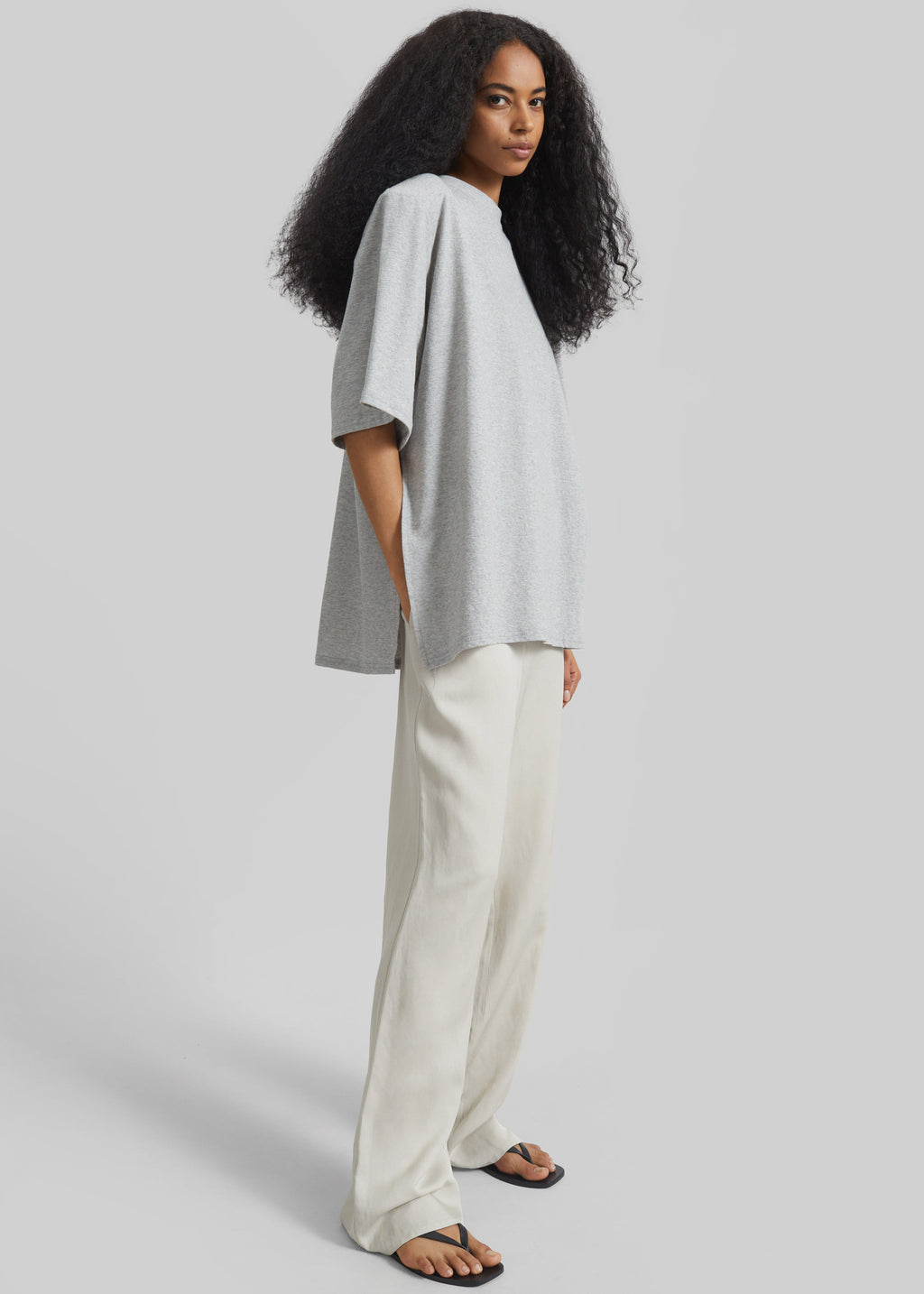 Bruna Linen Soft Pants - Light Beige