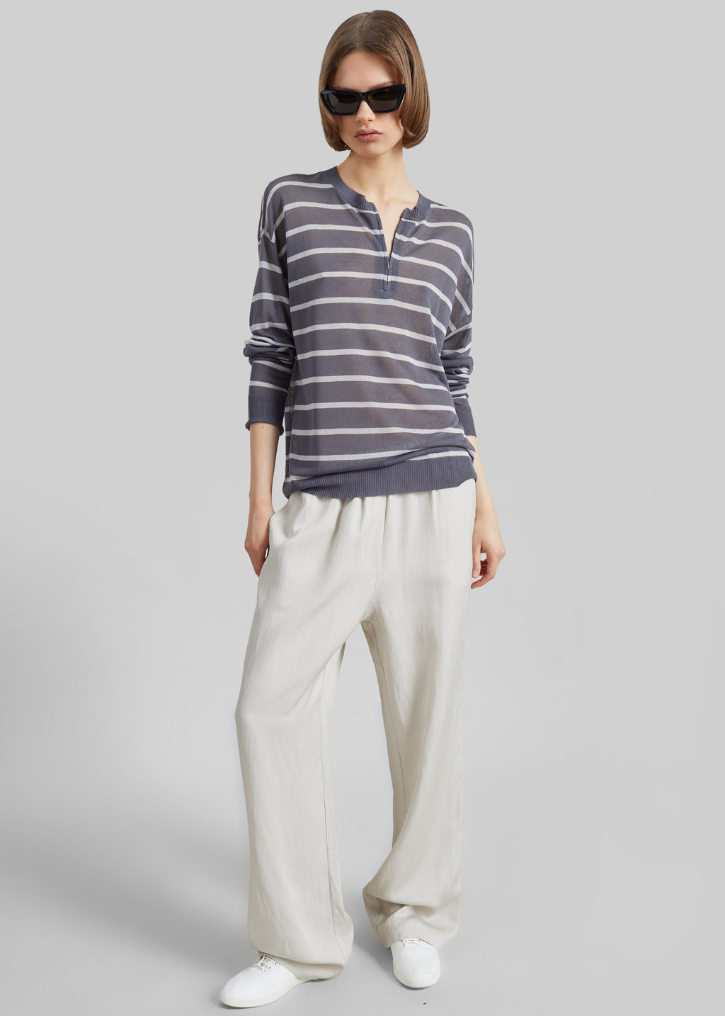 Bruna Linen Soft Pants - Light Beige