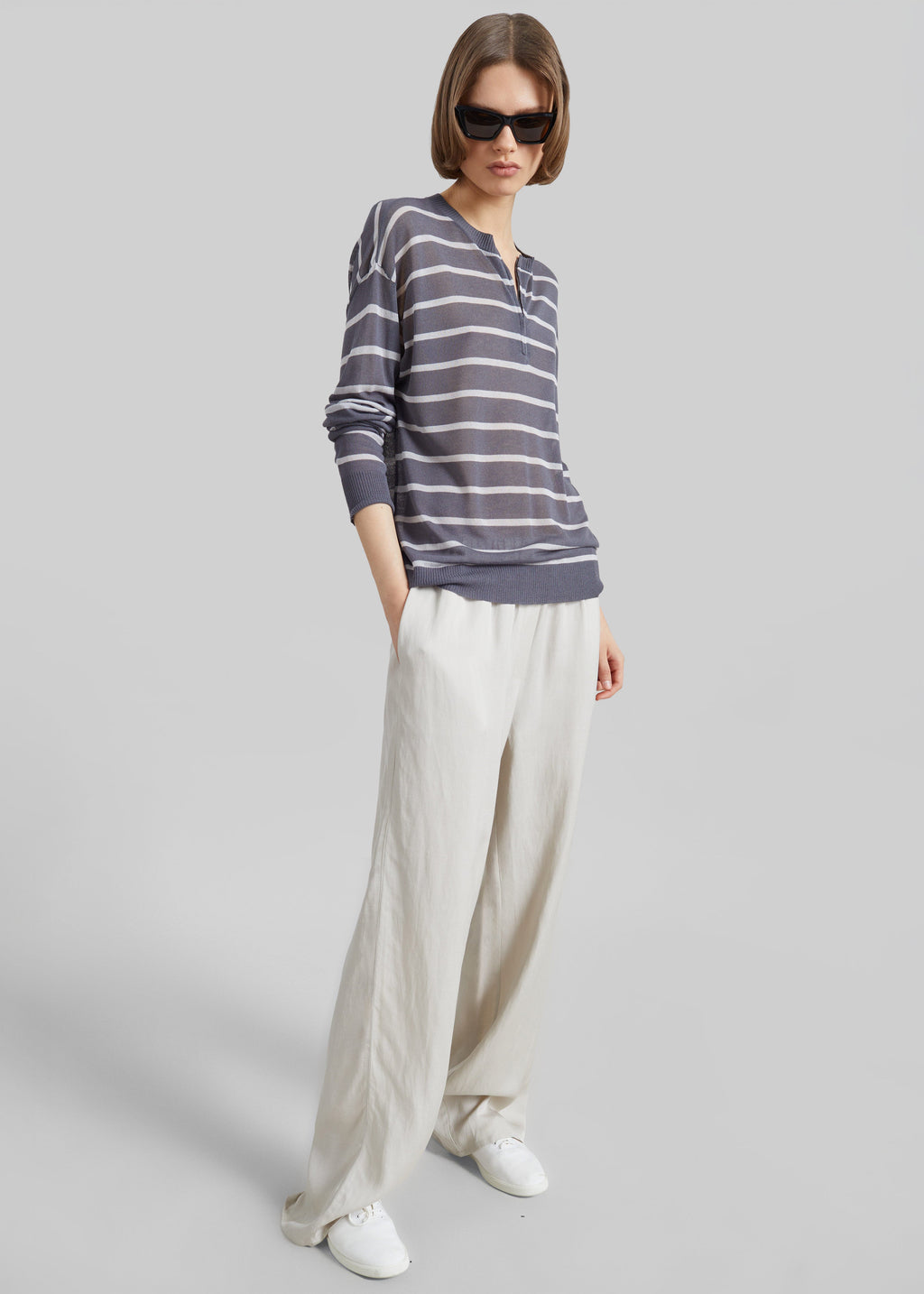 Bruna Linen Soft Pants - Light Beige