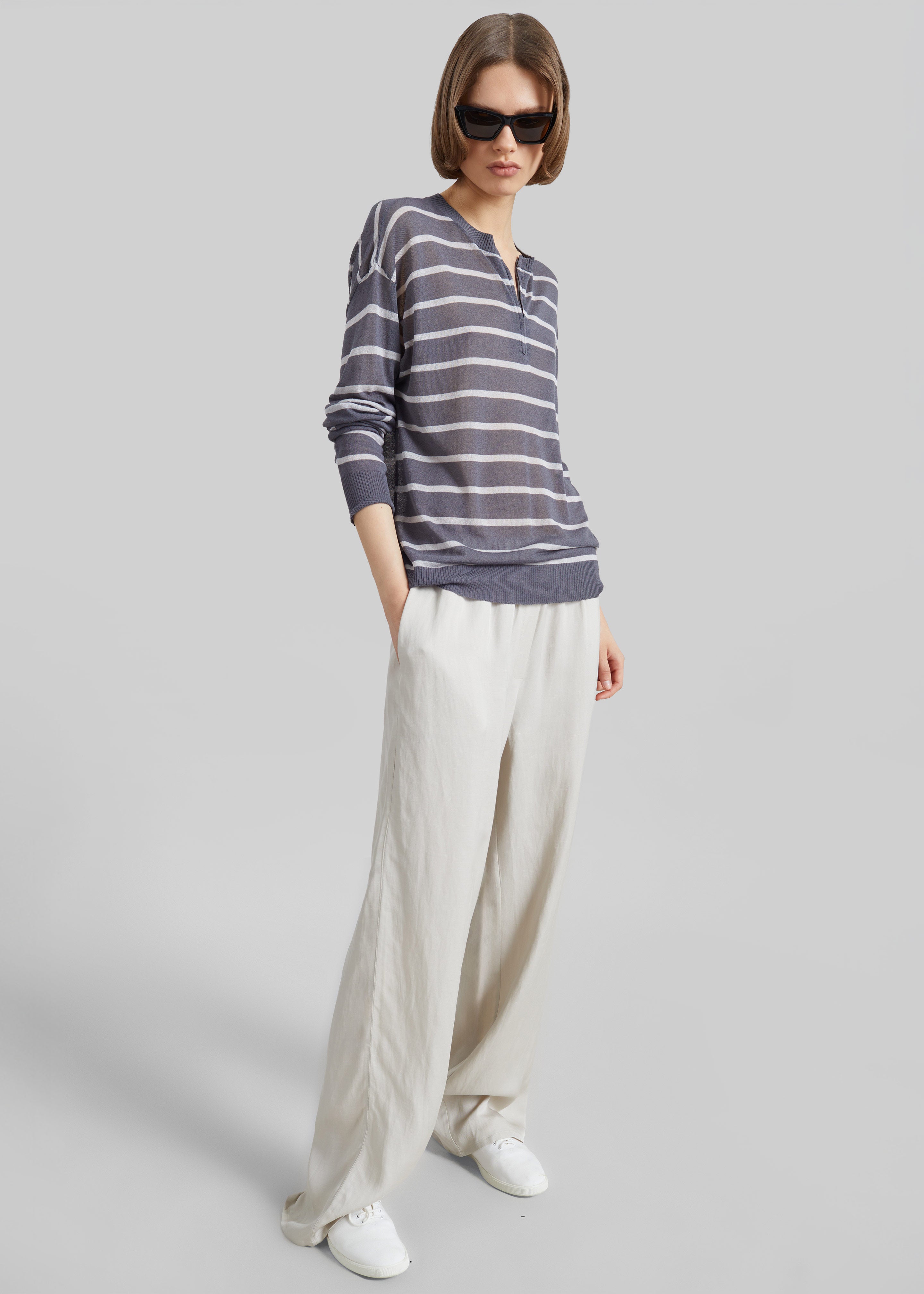 Bruna Linen Soft Pants - Light Beige