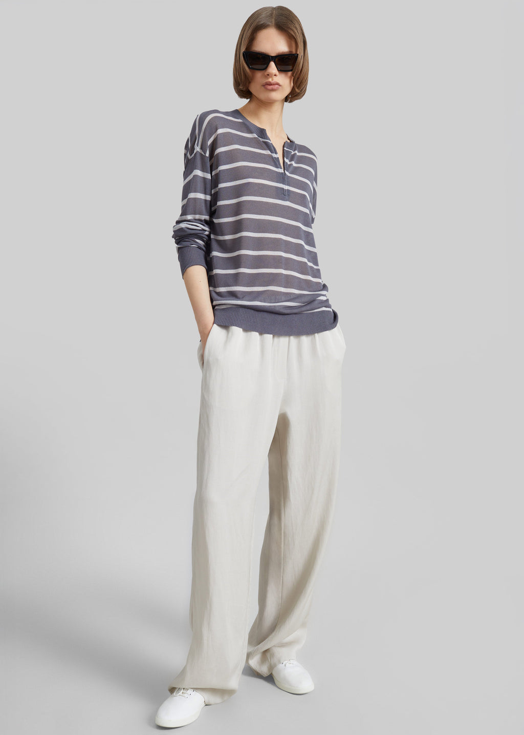 Bruna Linen Soft Pants - Light Beige
