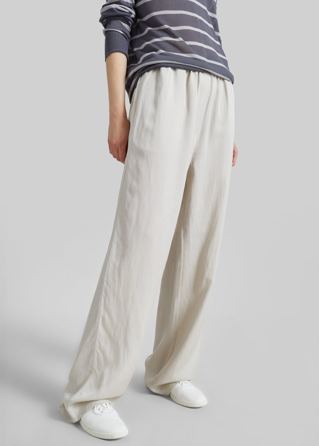 Bruna Linen Soft Pants - Light Beige