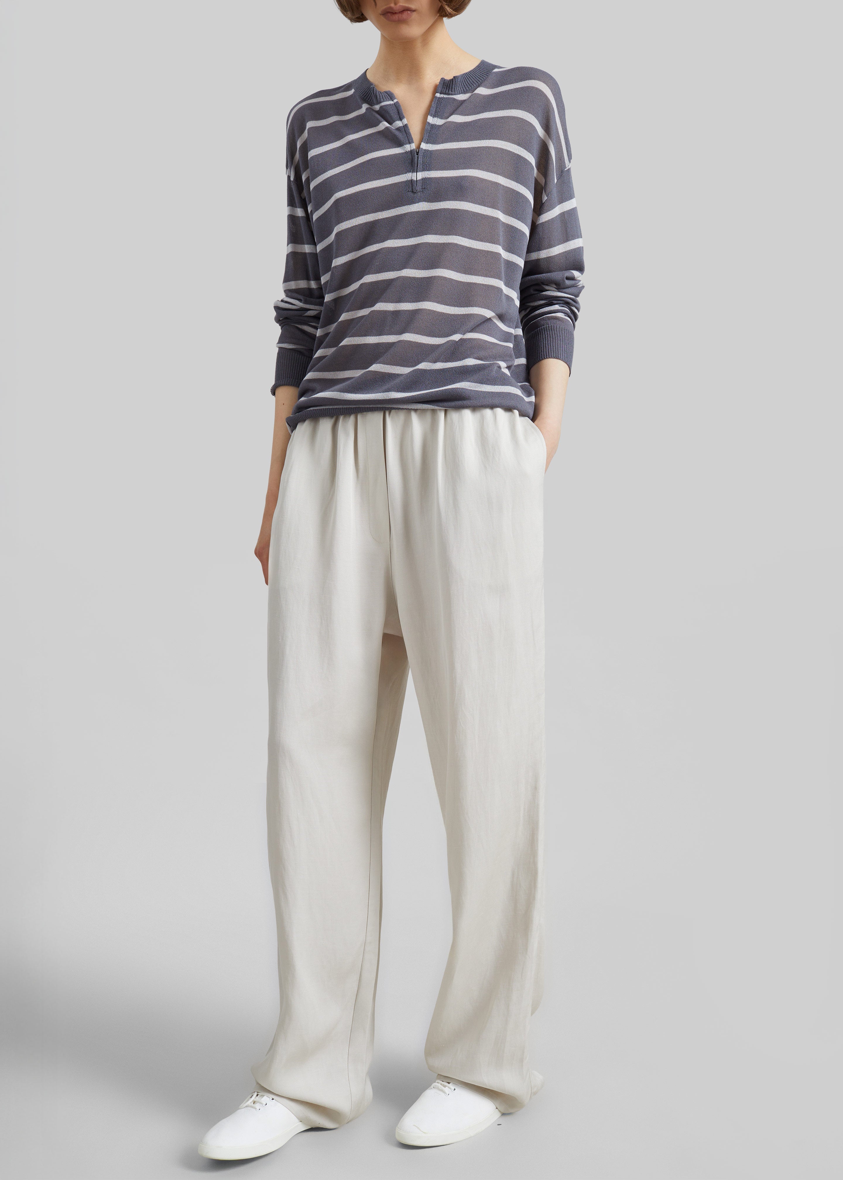 Bruna Linen Soft Pants - Light Beige