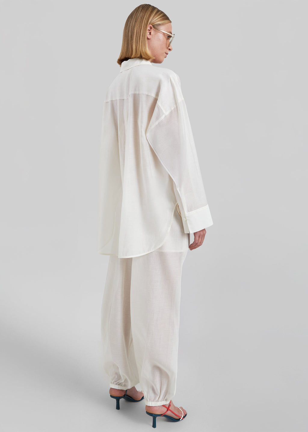 By Malene Birger Lumas Silk Organza Trousers - Soft White