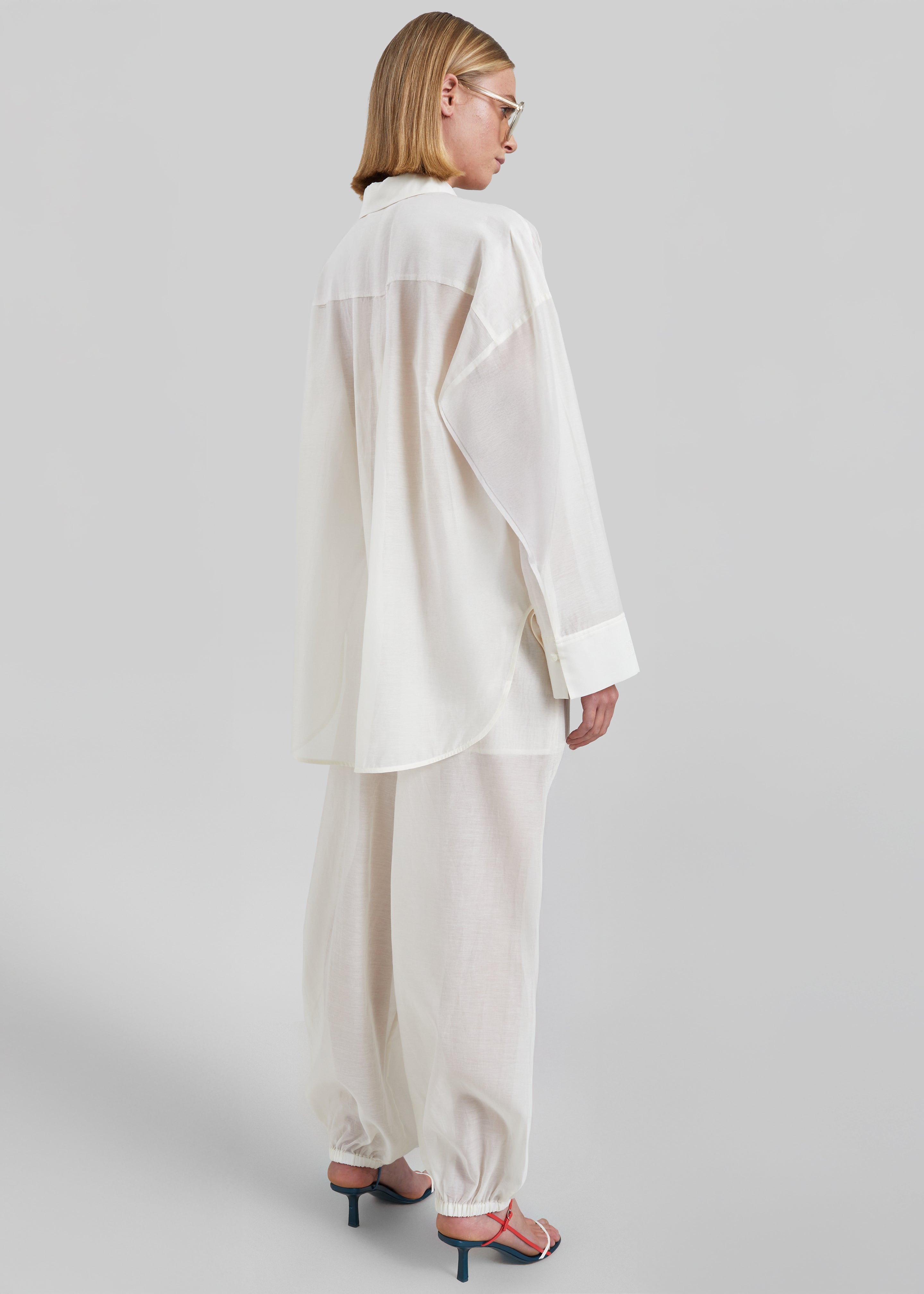 By Malene Birger Lumas Silk Organza Trousers - Soft White