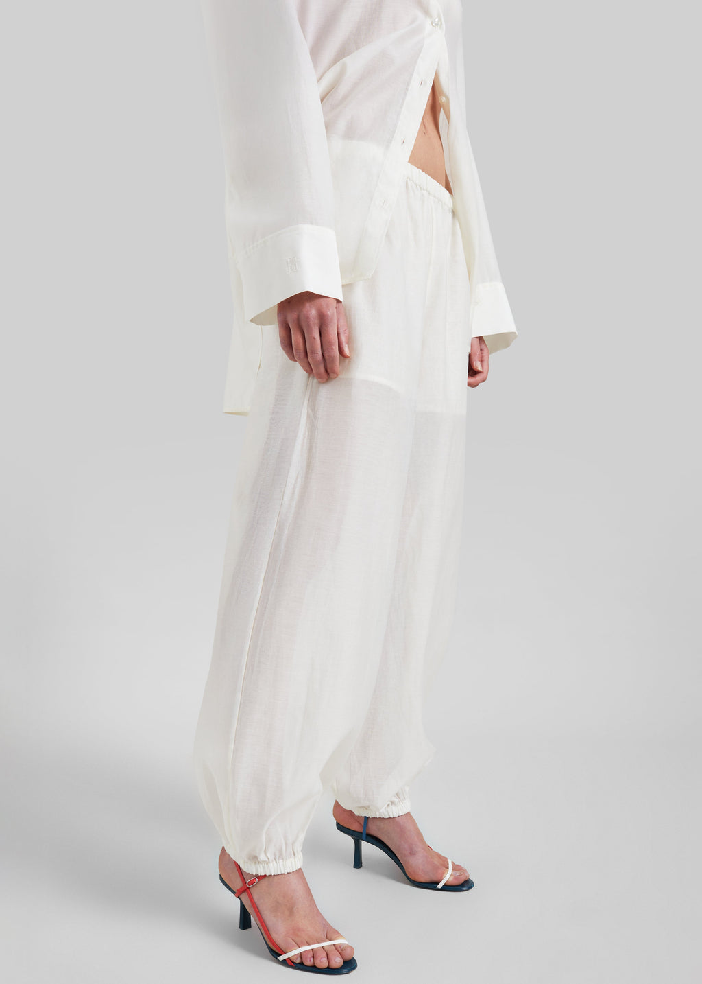 By Malene Birger Lumas Silk Organza Trousers - Soft White