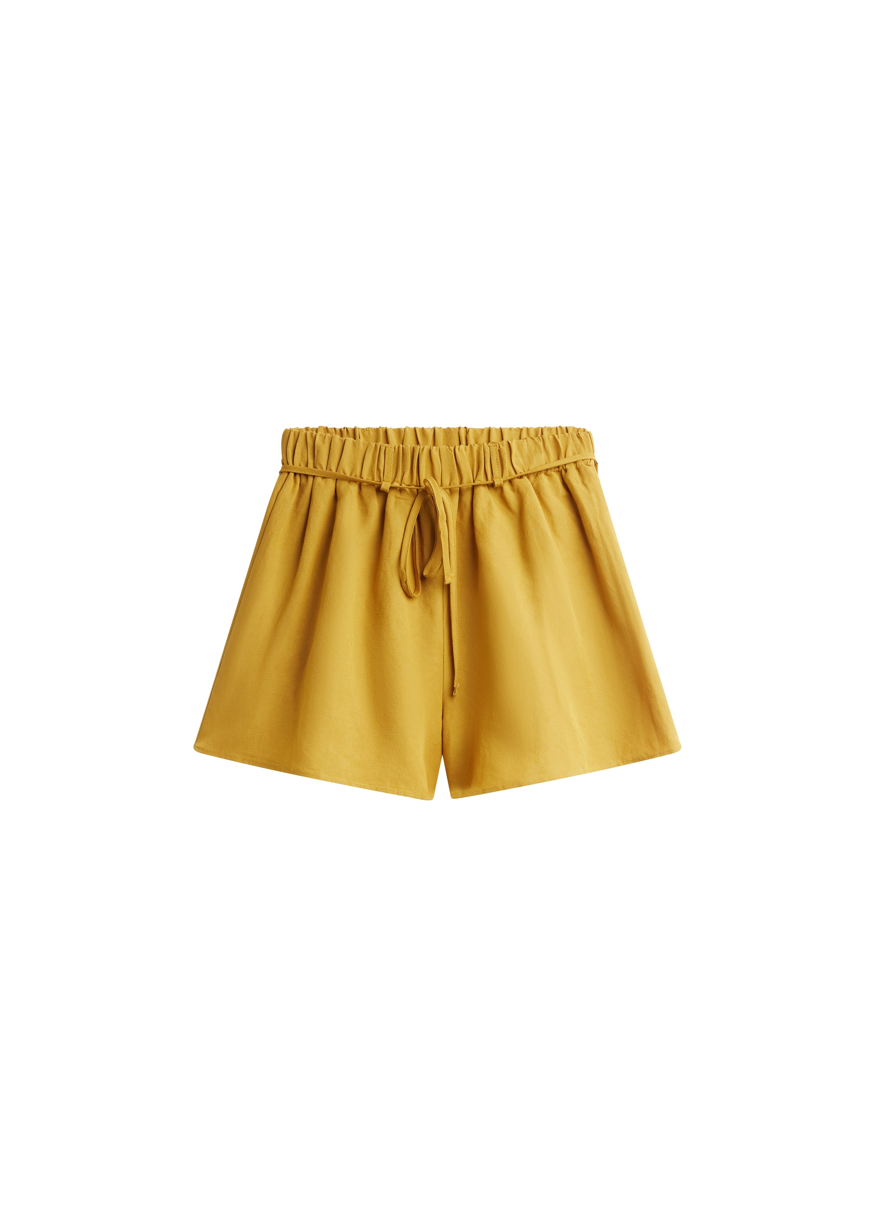 Caligny Linen Shorts - Mustard