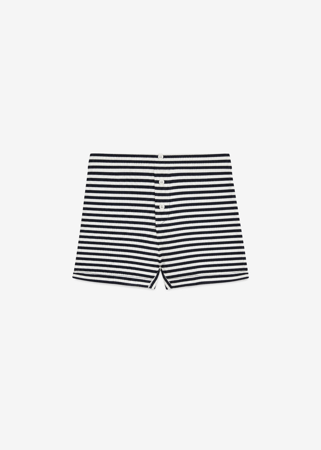 Celoni Knit Mini Shorts - Black/White Stripe