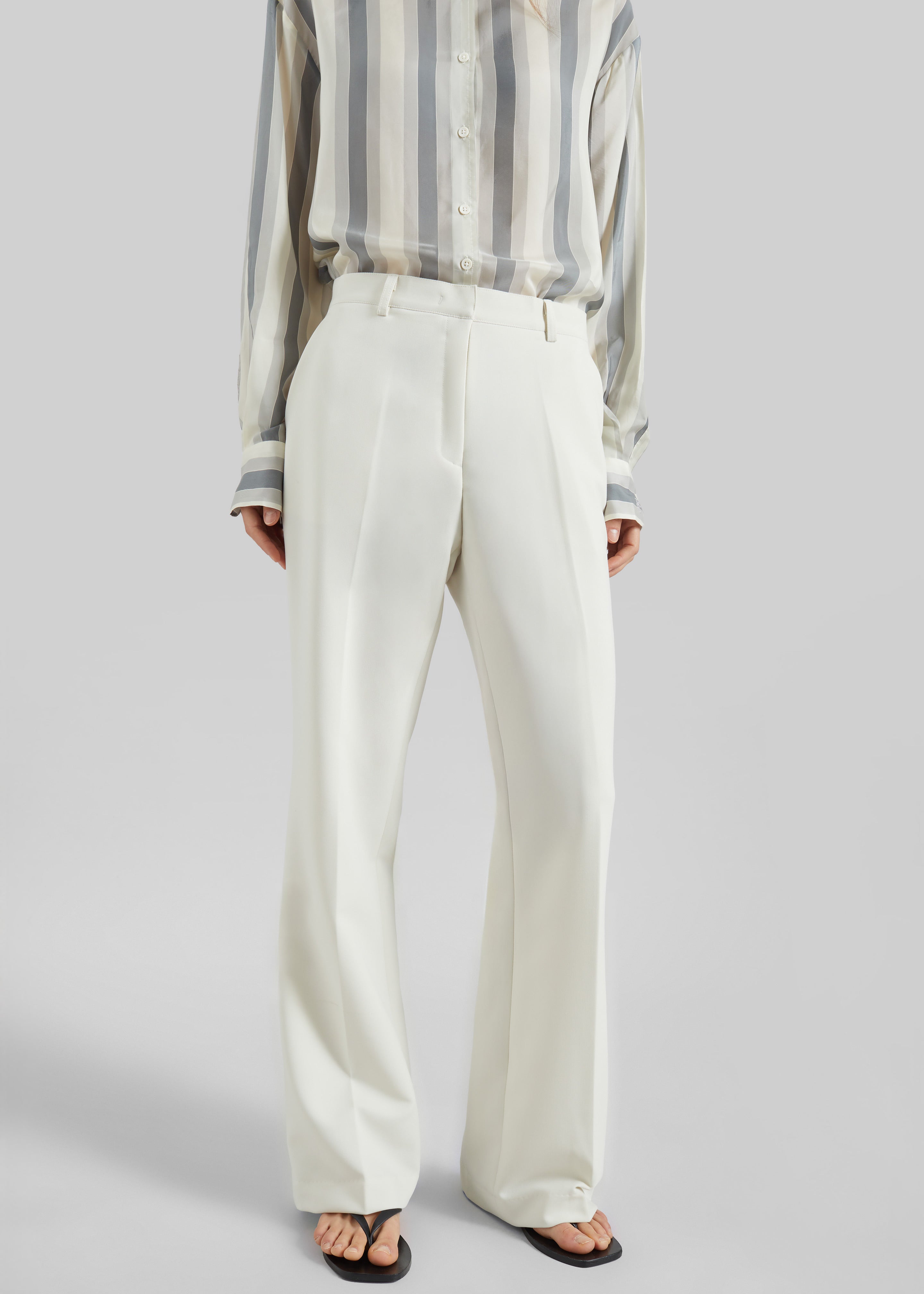 Chesnay Bootcut Pants - Cream