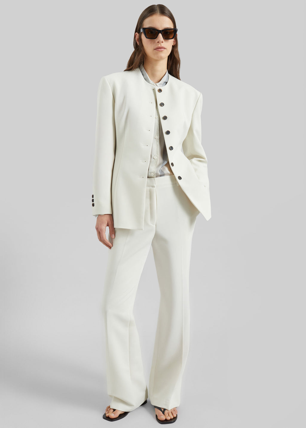 Chesnay Bootcut Pants - Cream