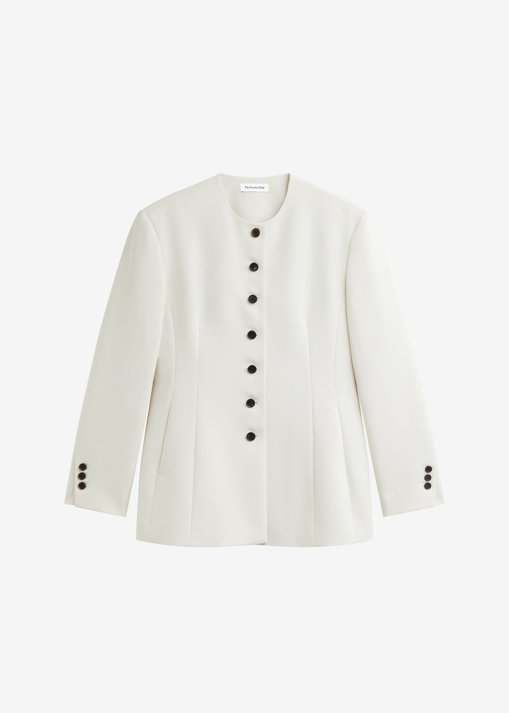 Chesnay Collarless Blazer - Cream
